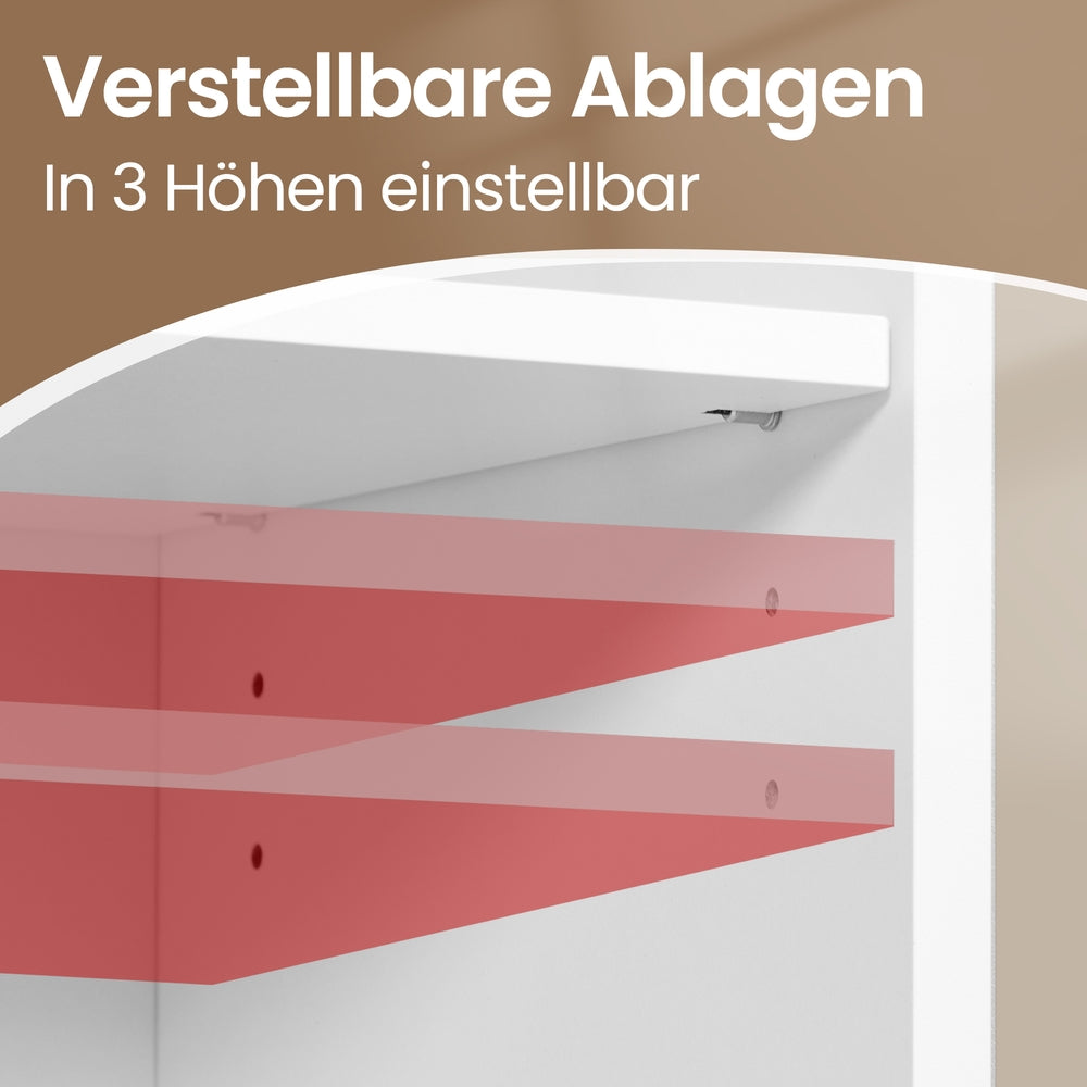 Badezimmerschrank, Waschbeckenunterschrank, mit verstellbaren Ablagen und Füßen