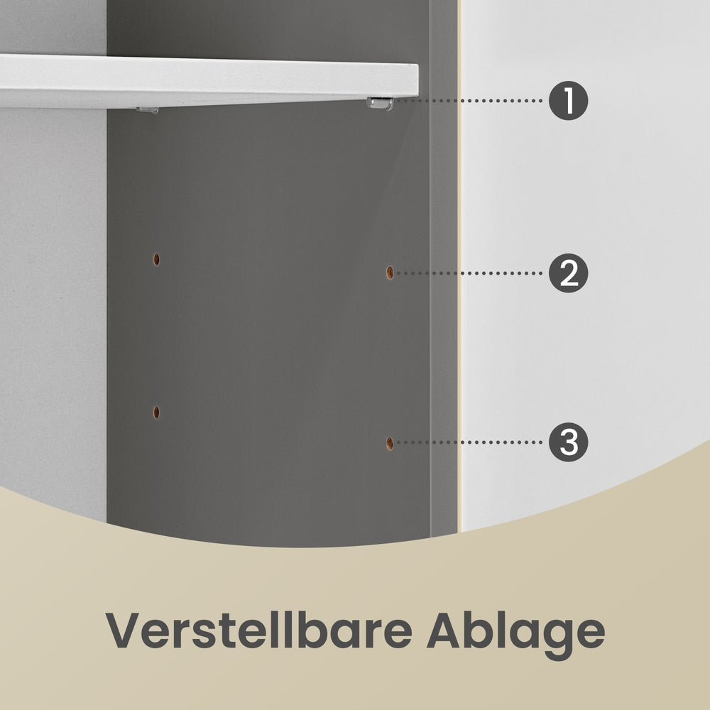 Badezimmerschrank, 30 x 60 x 64 cm, Waschbeckenunterschrank mit Füßen