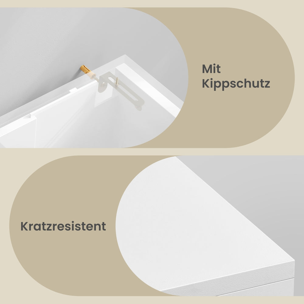 Badezimmerschrank, 30 x 60 x 64 cm, Waschbeckenunterschrank mit Füßen
