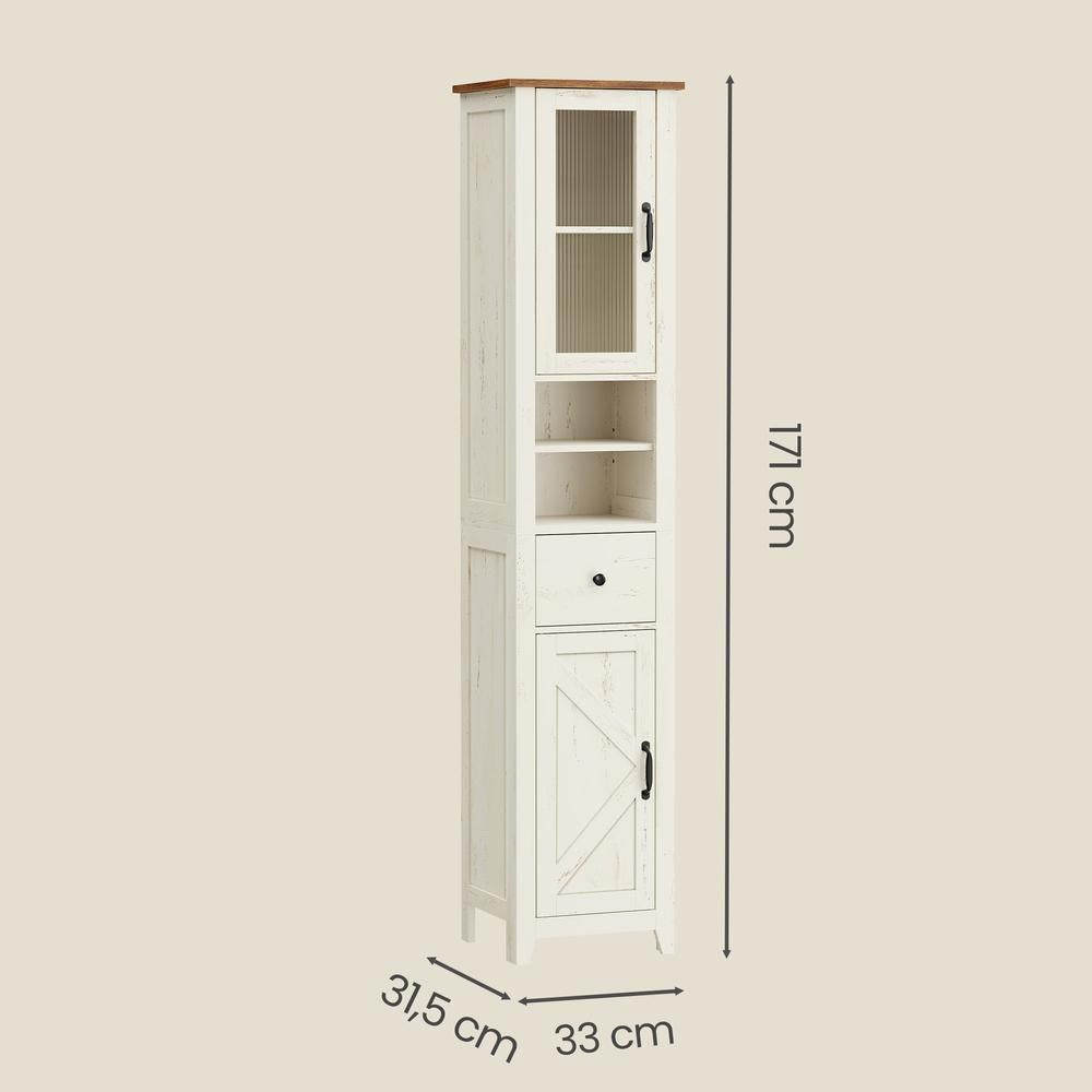 Badezimmerschrank im Landhausstil, Badschrank schmal, Badmöbel