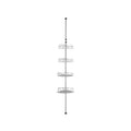 Duschregal Gesamthöhe 80-323 cm mit 4 Ebenen taubengrau