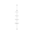 Duschregal Gesamthöhe 80-323 cm mit 4 Ebenen wolkenweiß