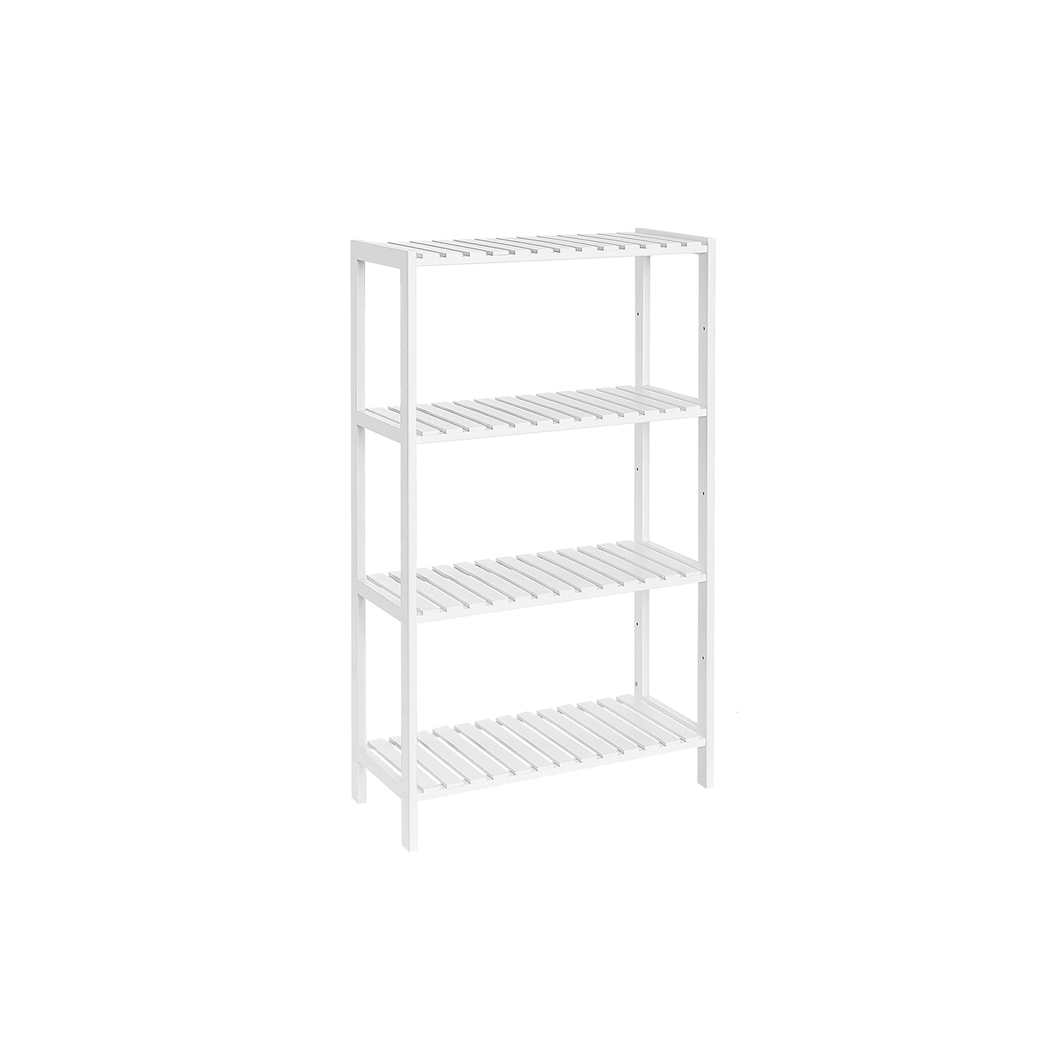 Badezimmerregal aus Bambus 26 x 60 x 100 cm weiß