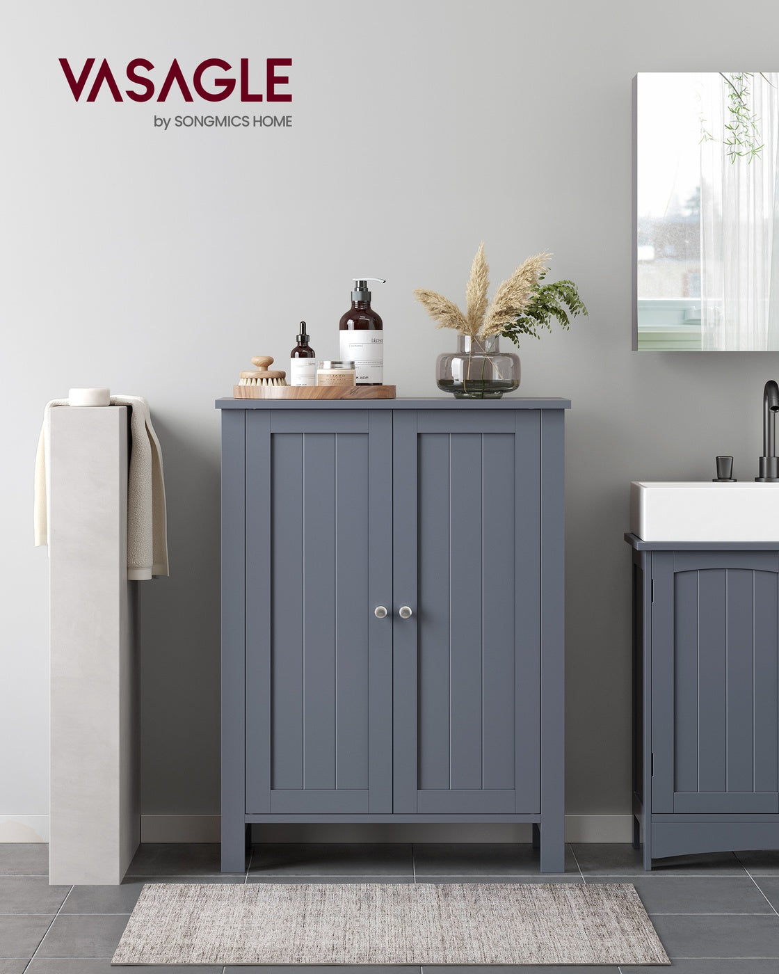 Badezimmerschrank Grau