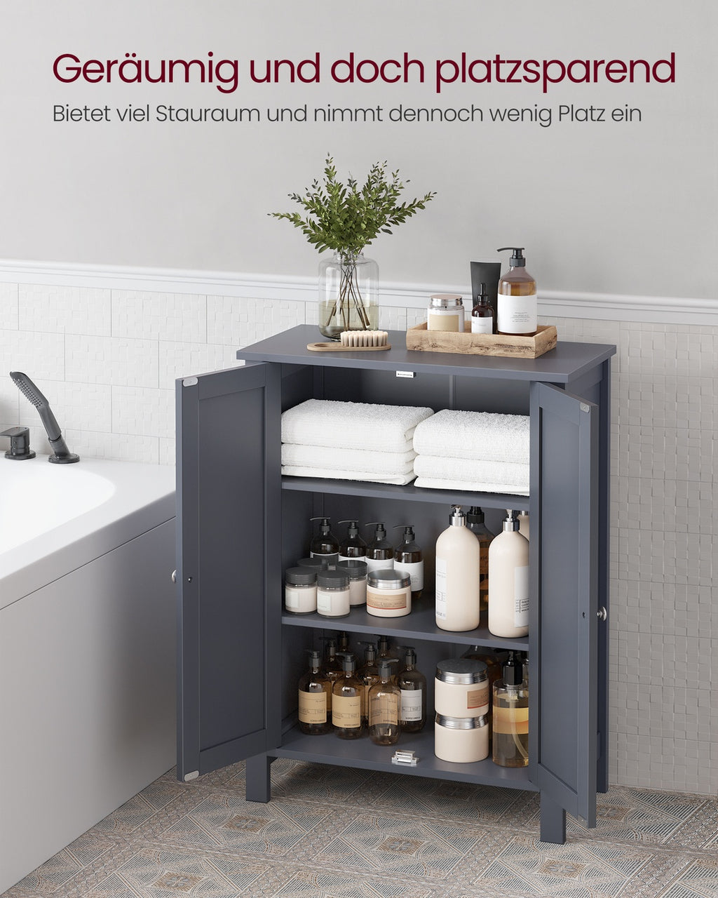 Badezimmerschrank Grau