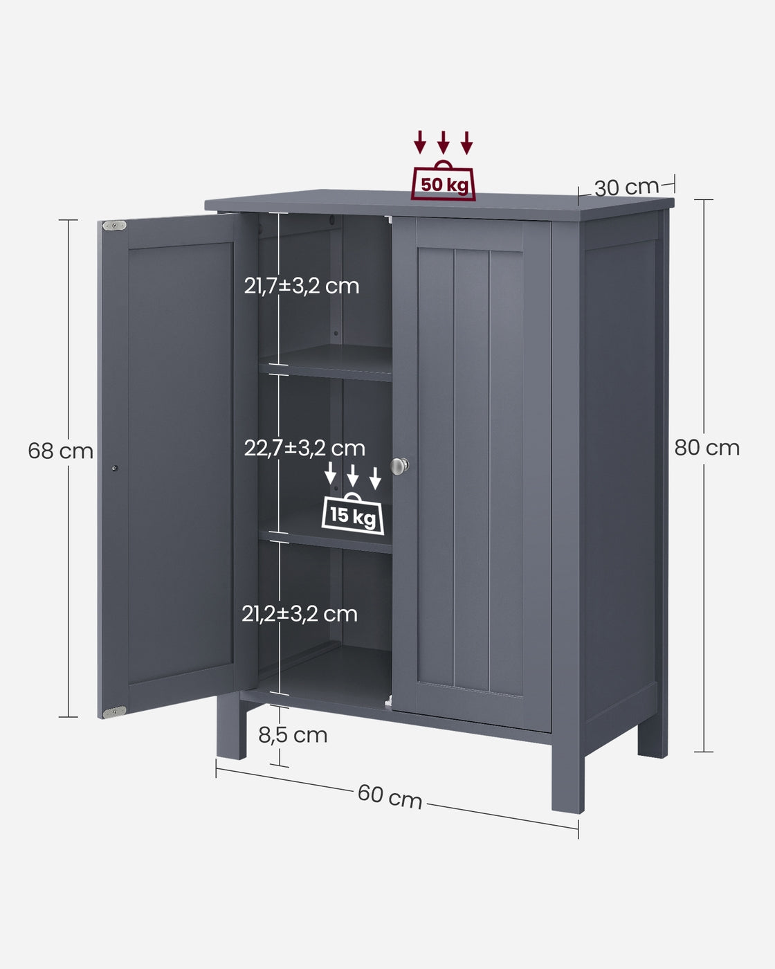 Badezimmerschrank Grau