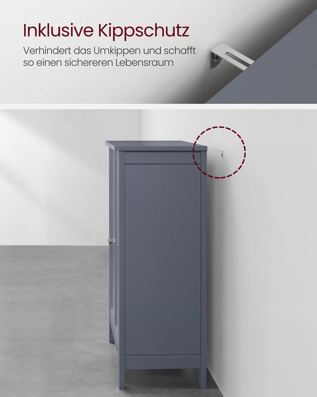 Badezimmerschrank Grau
