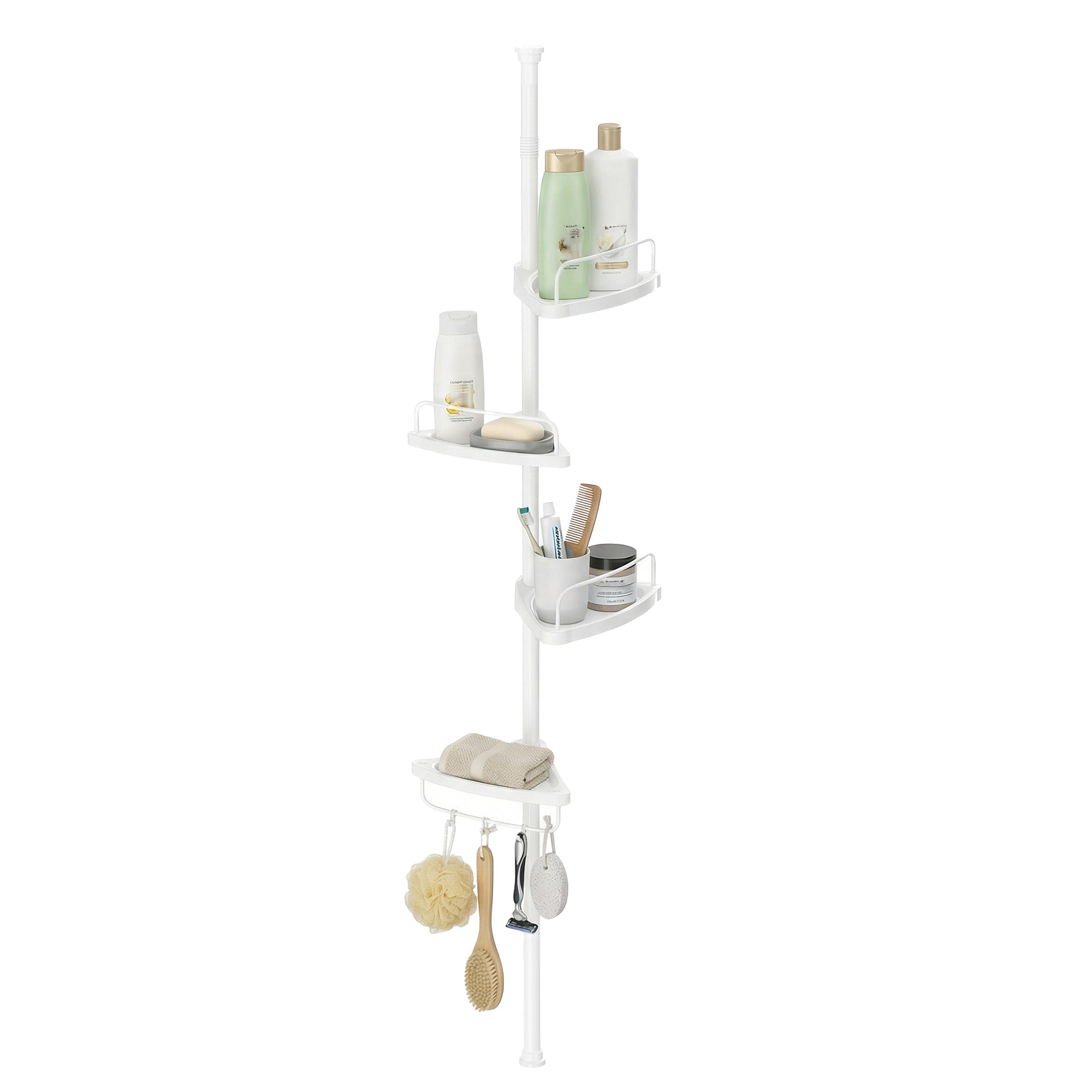Duschregal 85-305 cm Weiß