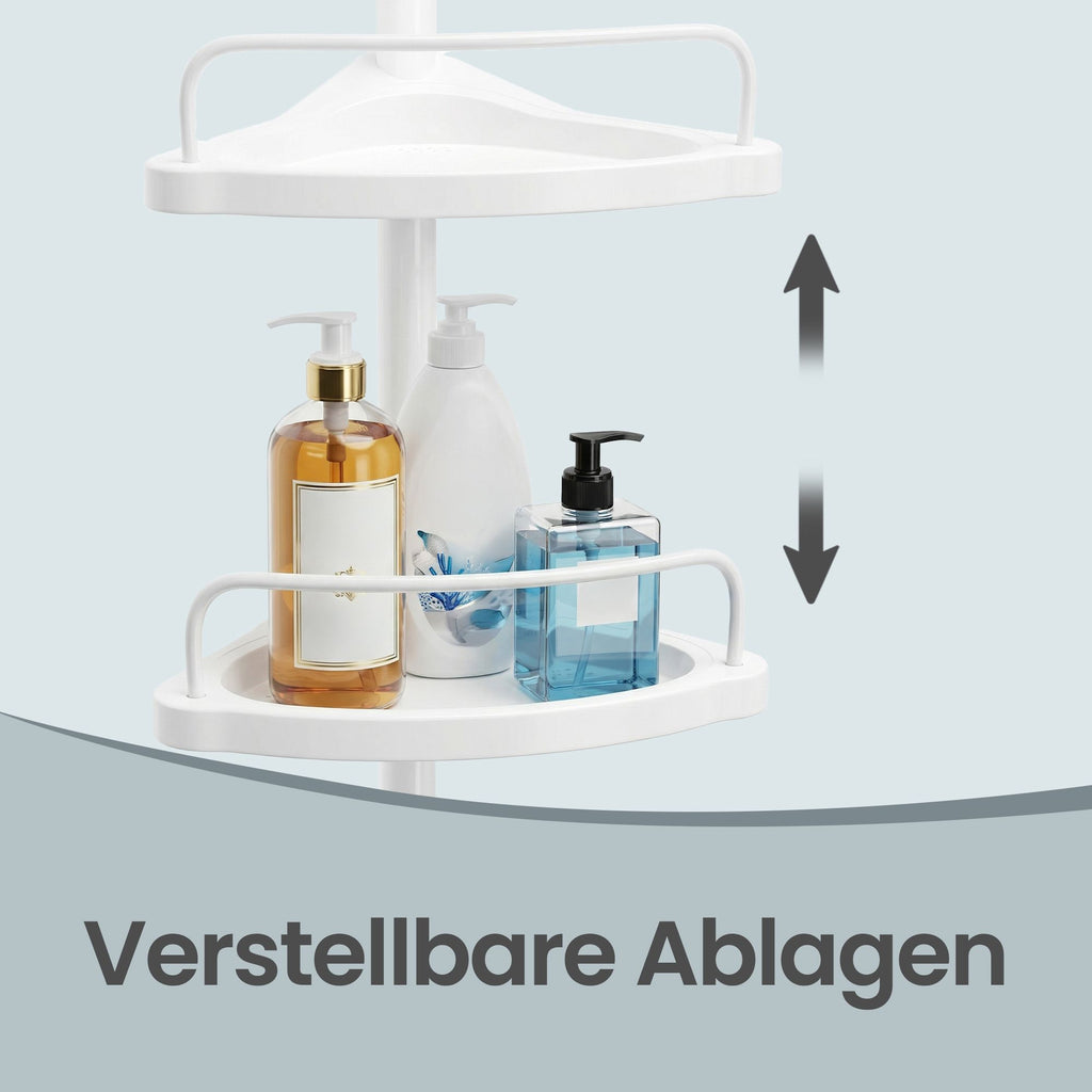 Duschregal 85-305 cm Weiß