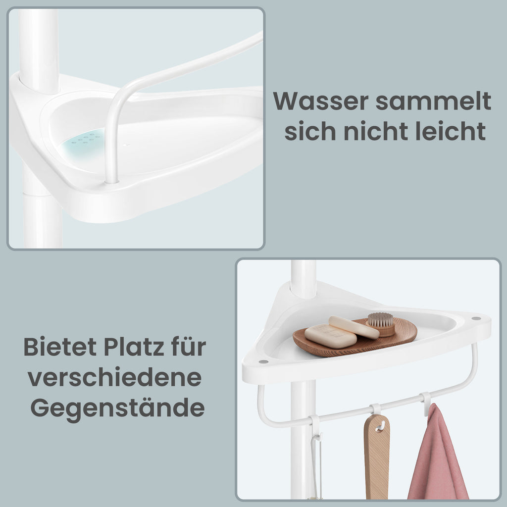 Duschregal 85-305 cm Weiß