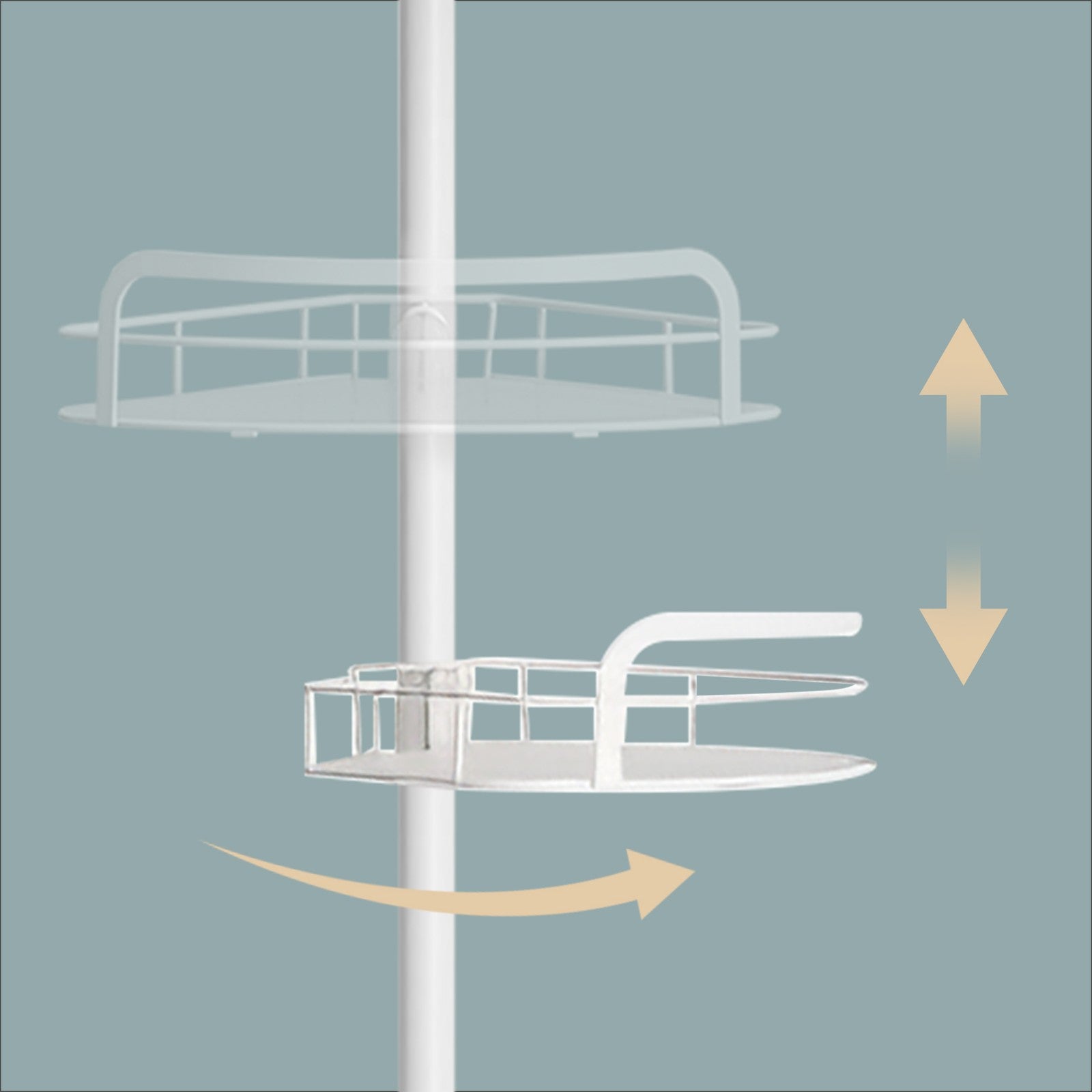 Badregal, Duschregal, ohne Bohren