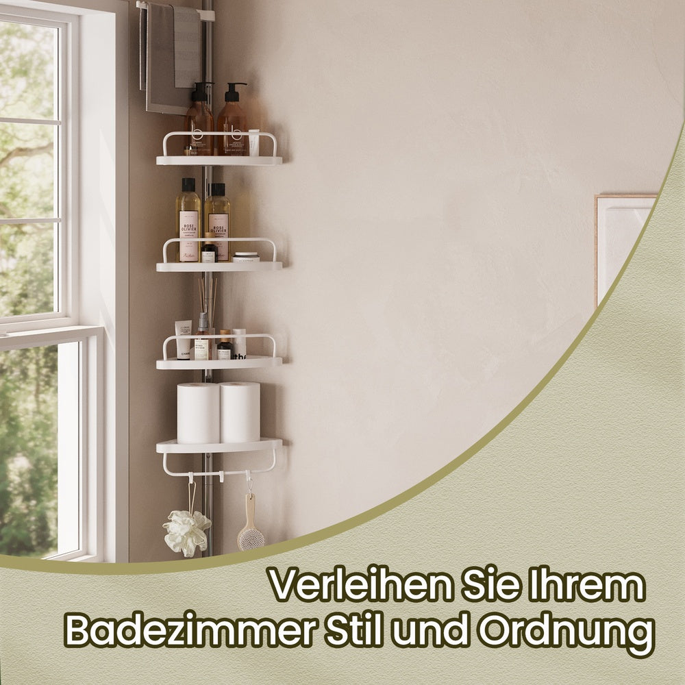 Duschregal höhenverstellbar, Eckregal fürs Badezimmer, Badregal
