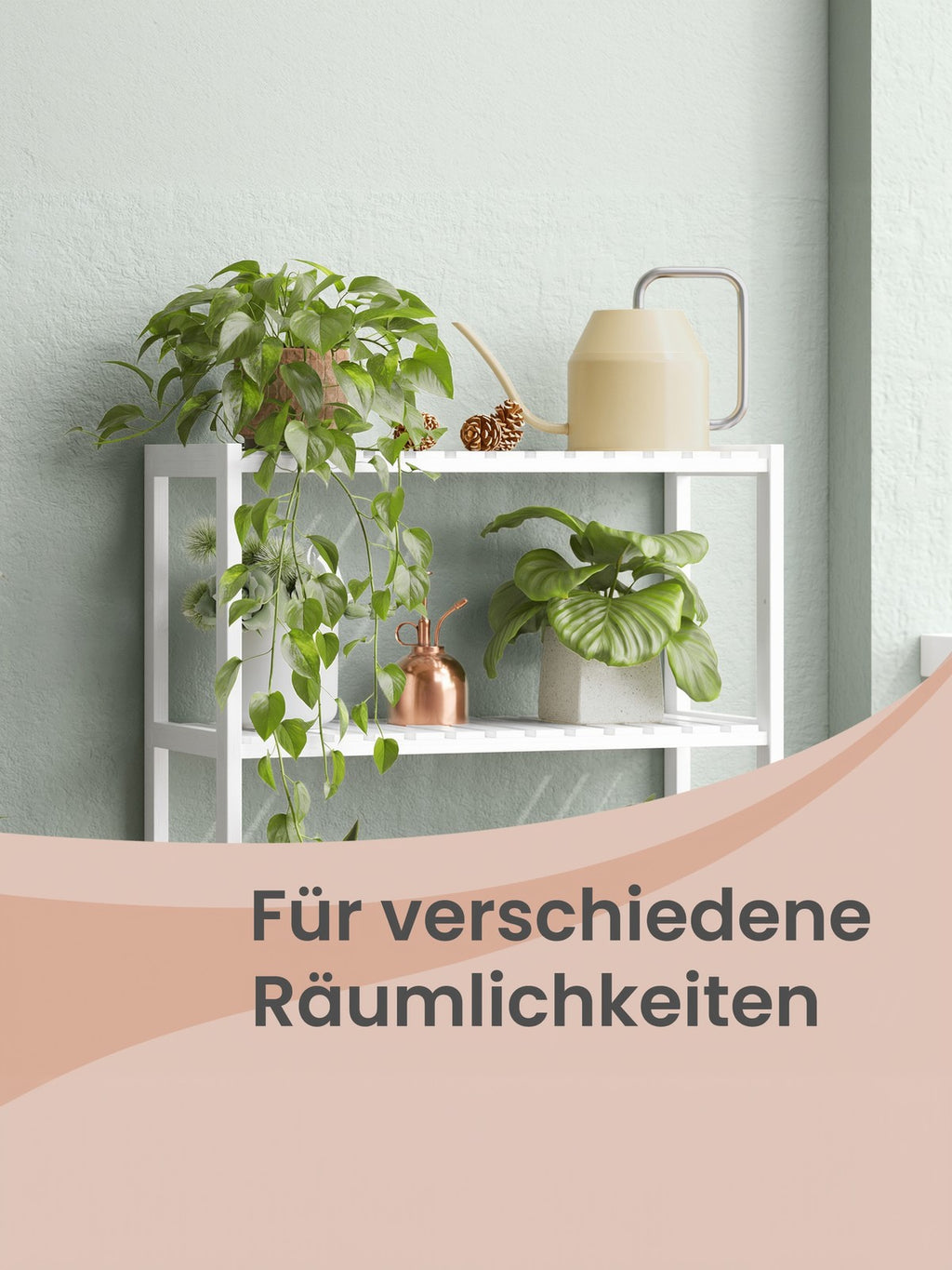 4-stöckiges Bambusregal, Aufbewahrungsregal, vielseitige