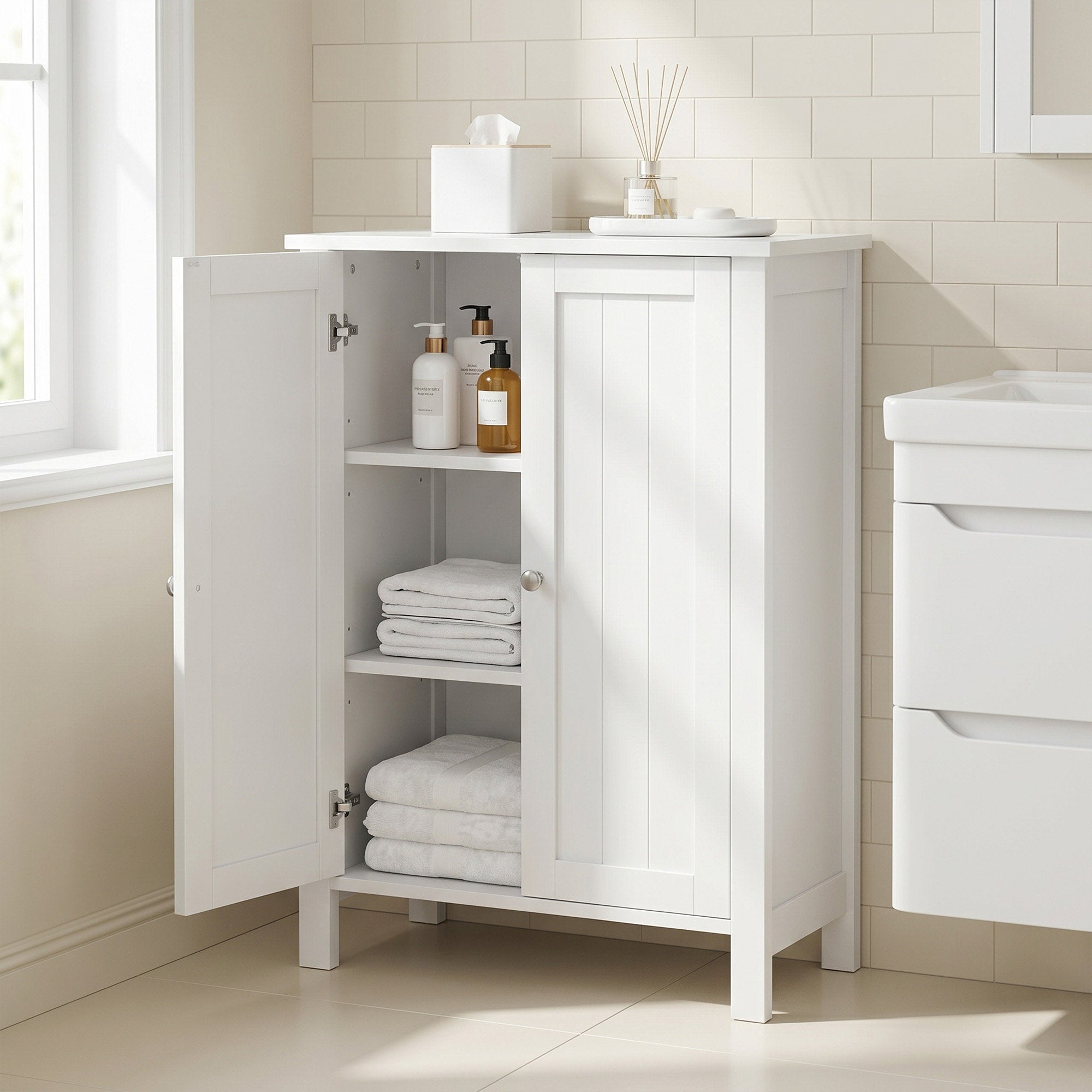 Badezimmerschrank, freistehender Badschrank, Aufbewahrungsschrank