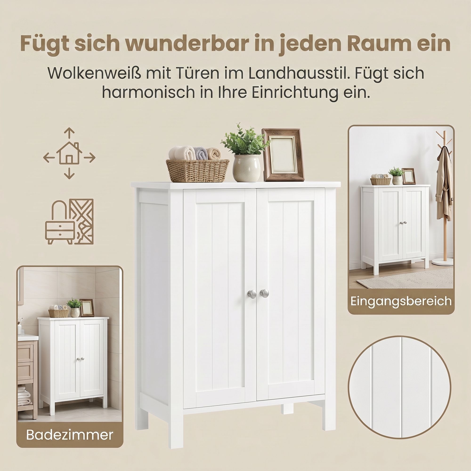 Badezimmerschrank, freistehender Badschrank, Aufbewahrungsschrank