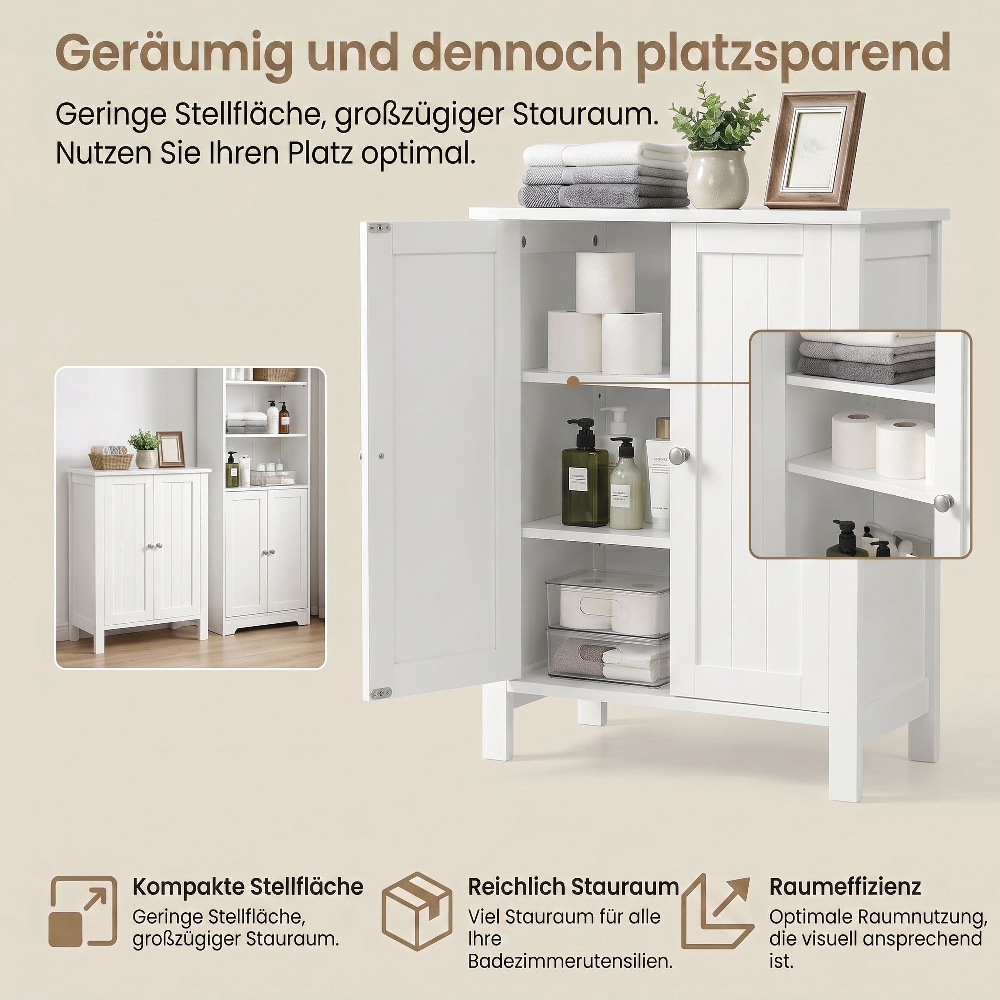 Badezimmerschrank, freistehender Badschrank, Aufbewahrungsschrank