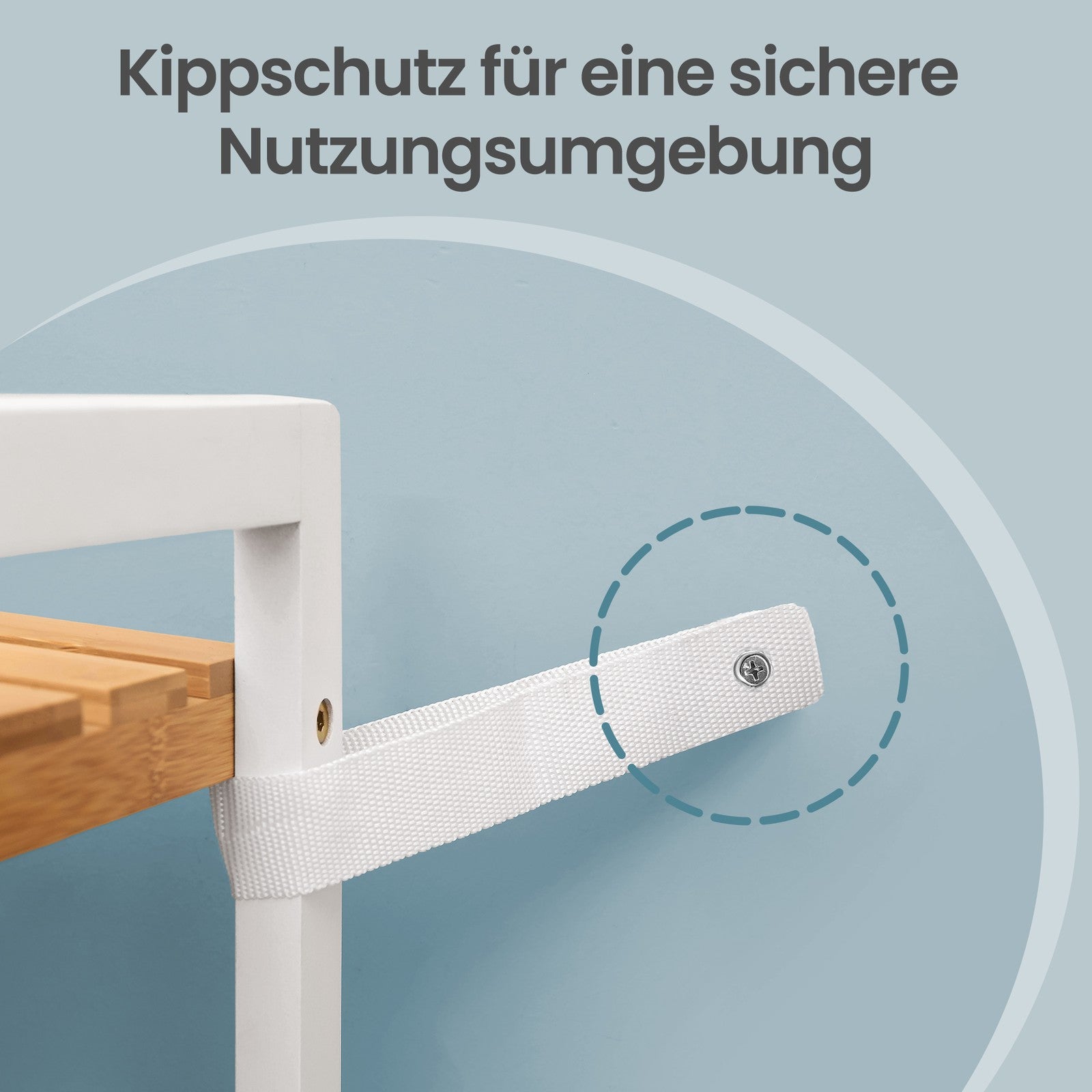 Bücherregal mit 4 Ablagen, Standregal für Wohnzimmer, Küche