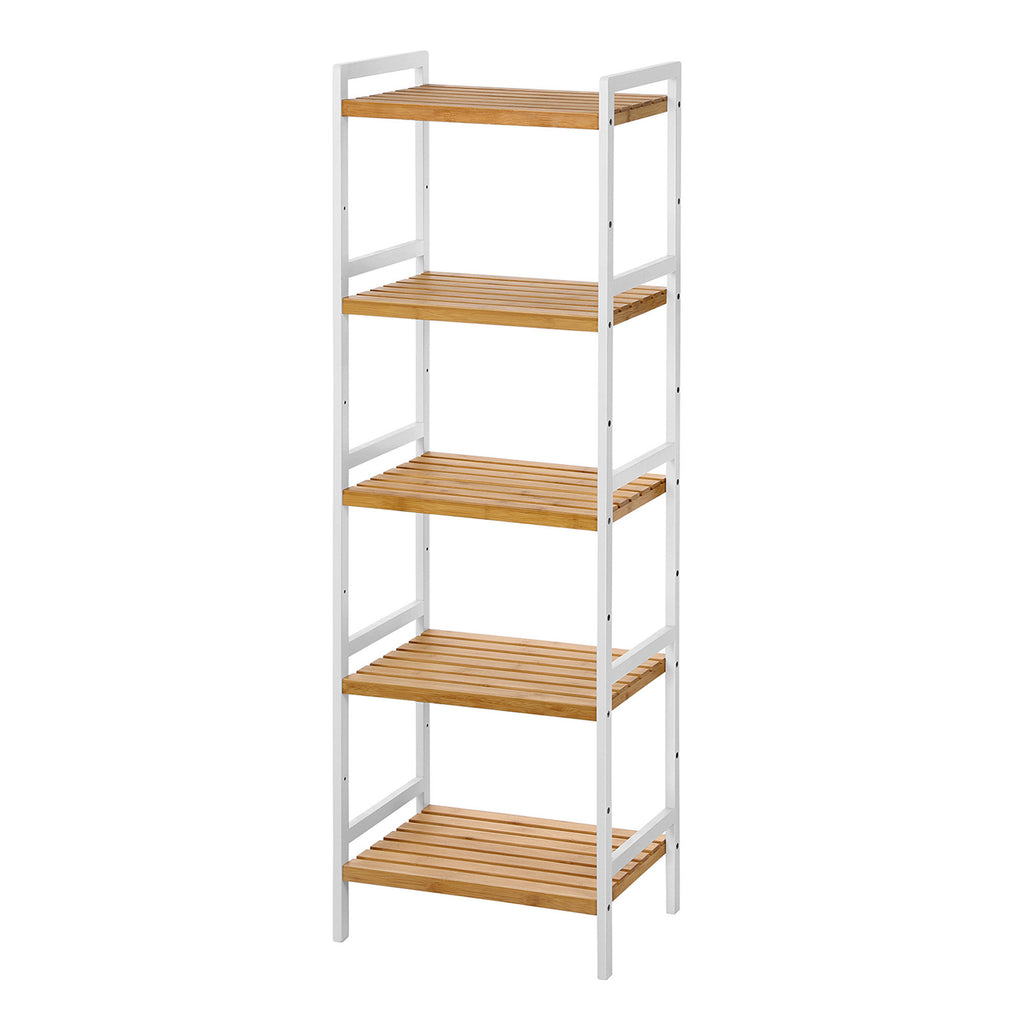 Bambus Standregal mit 5 Ablagen, Bücherregal, für Wohnzimmer