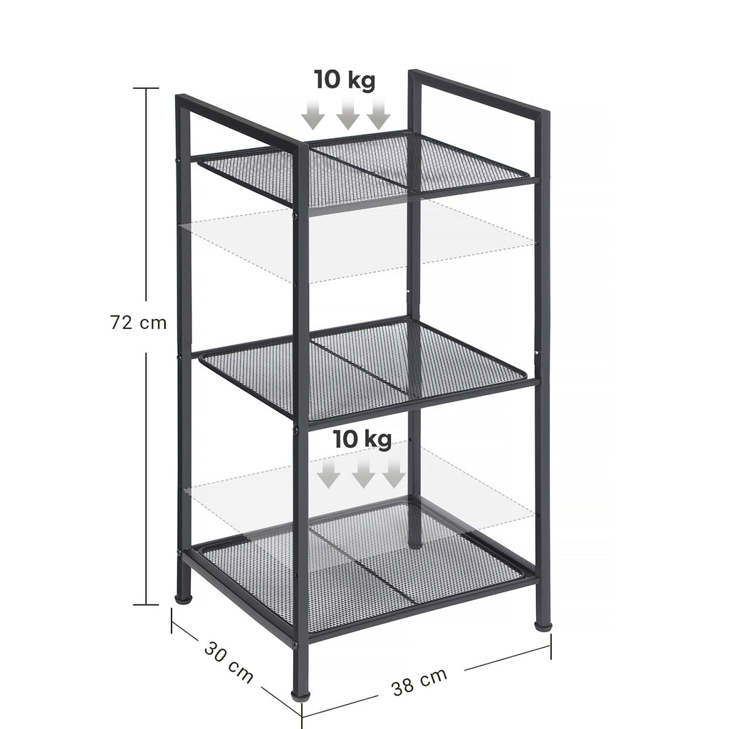 Standregal aus Metall mit 3 Ebenen