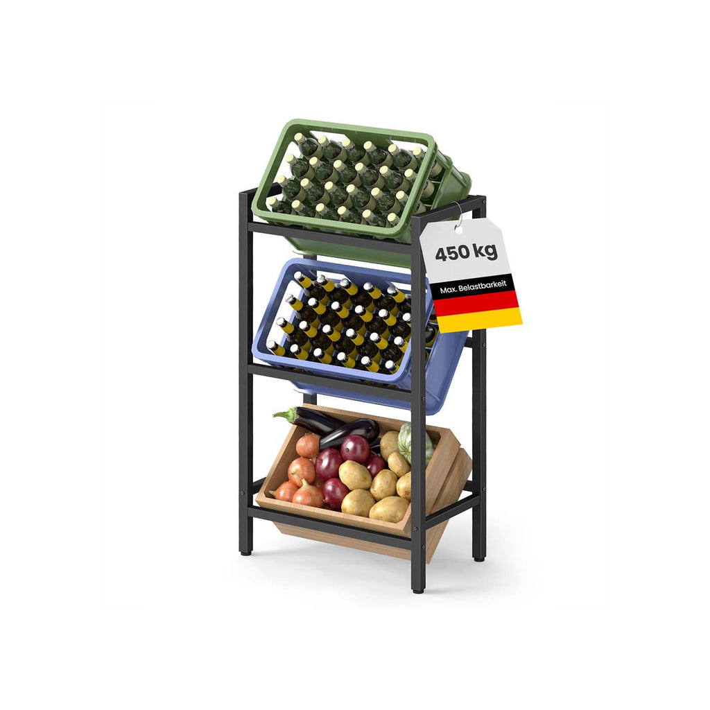 Getränkekistenregal 3 Ebenen für 3 Kisten