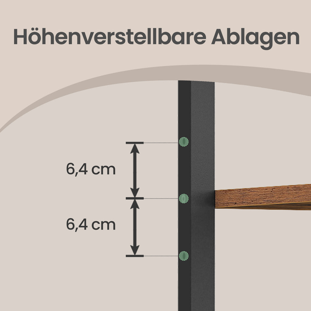 Getränkekistenregal, 2 Ebenen für 4 Kisten, mit 3 Ablage