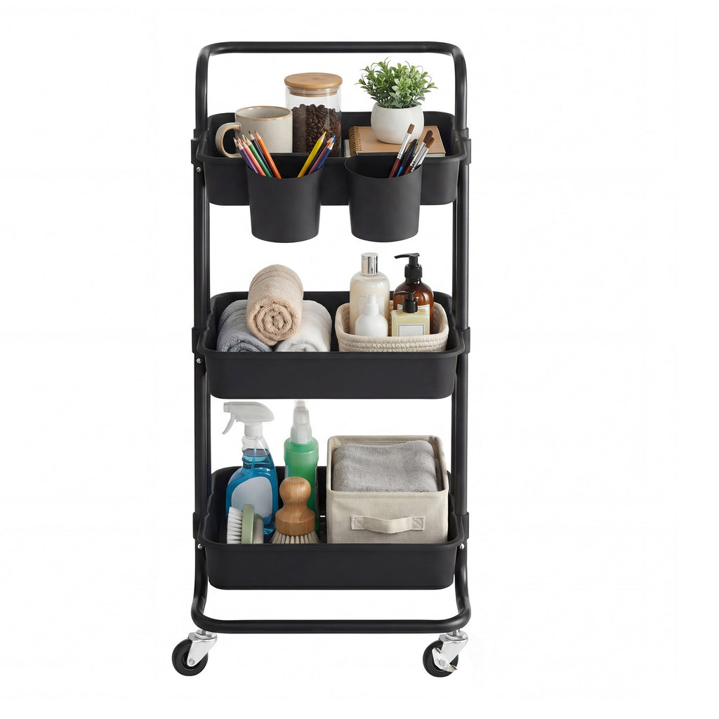 3 stufiger Rollwagen, Servierwagen, Küchenwagen mit Griff
