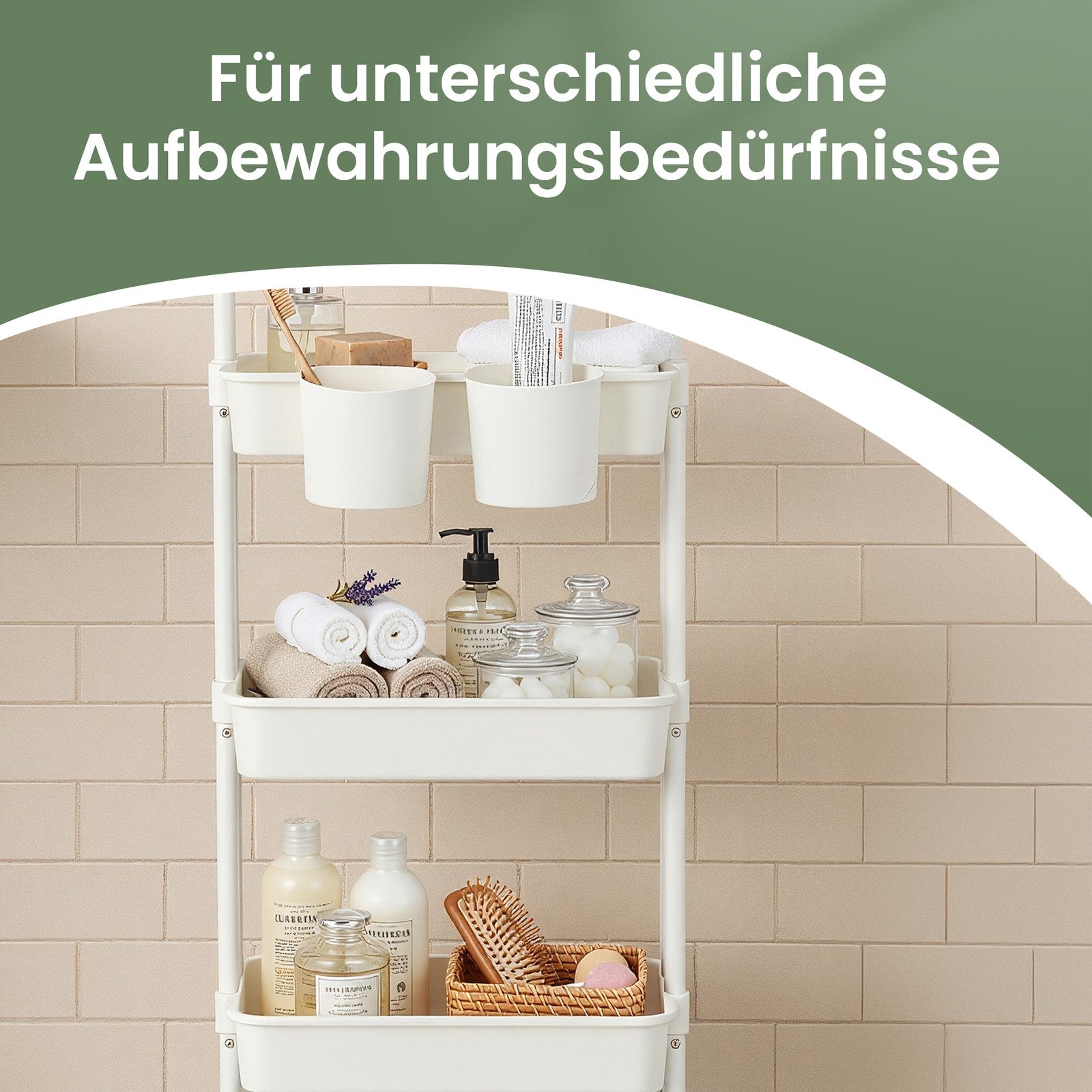 3 stufiger Rollwagen, Servierwagen, Küchenwagen mit Griff