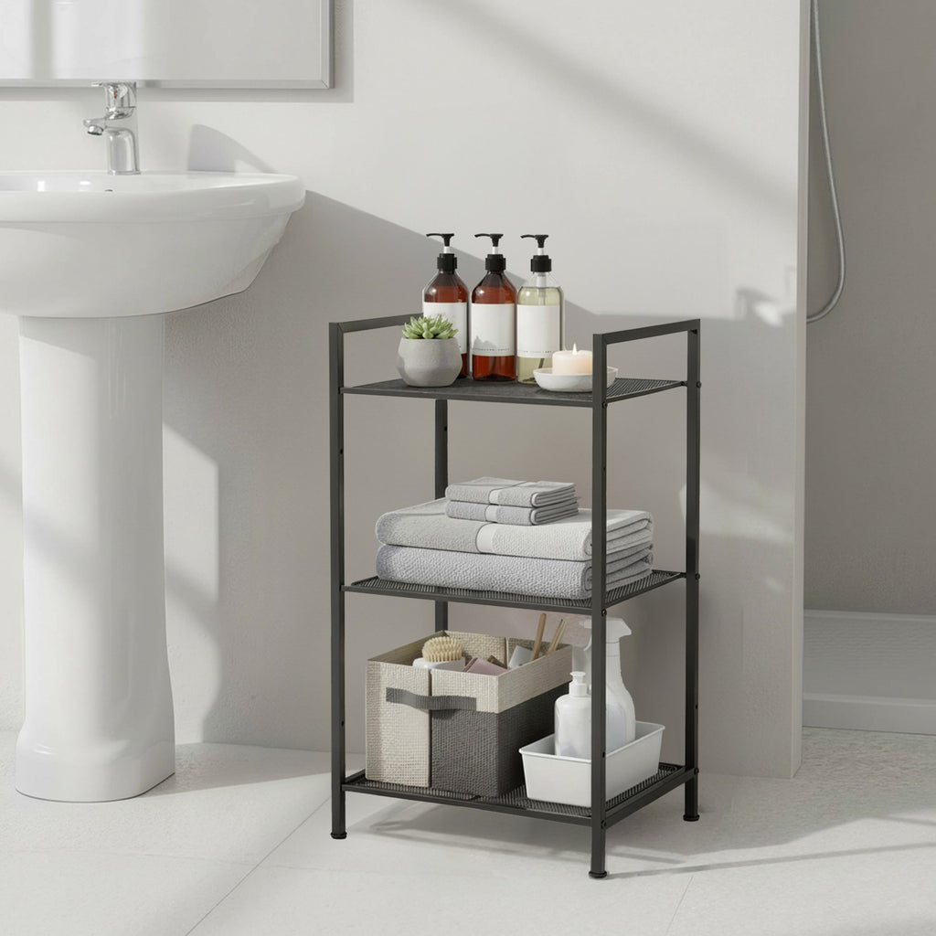 Badezimmerregal aus Metall, Küchenregal, 3 Ebenen