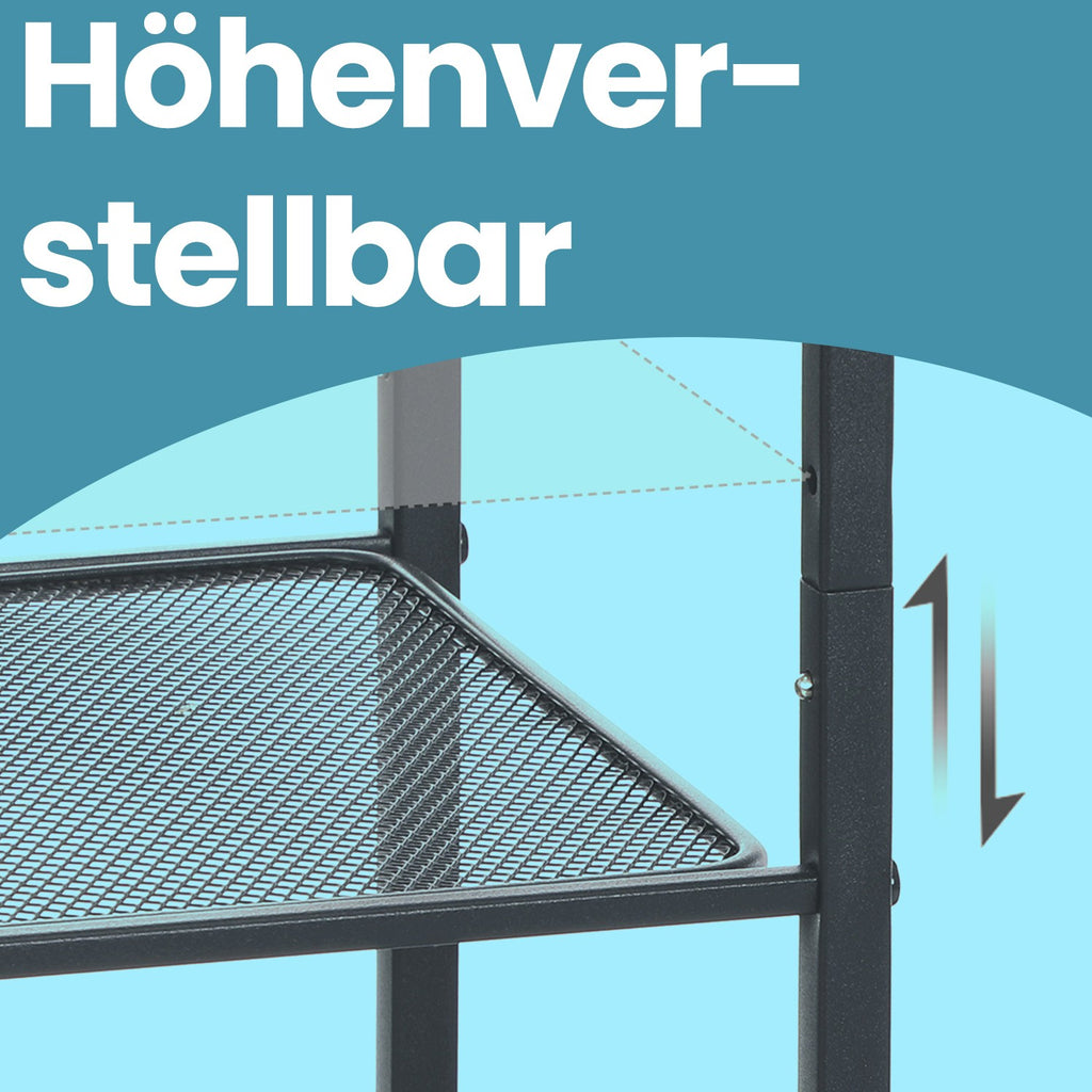 Standregal aus Metall mit 5 Ebenen
