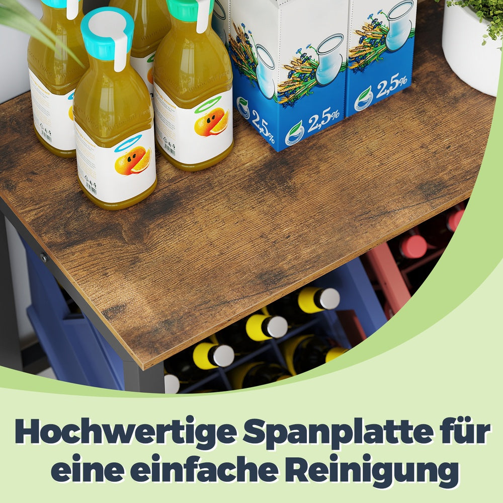 Getränkekistenregal, 2 Ebenen, für 6 Kisten