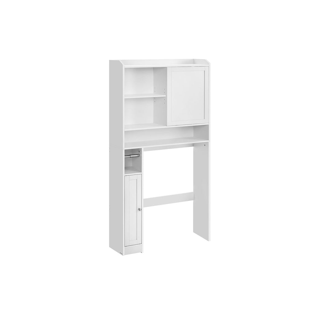 Toilettenregal mit Schiebetür 25 x 83 x 170 cm wolkenweiß