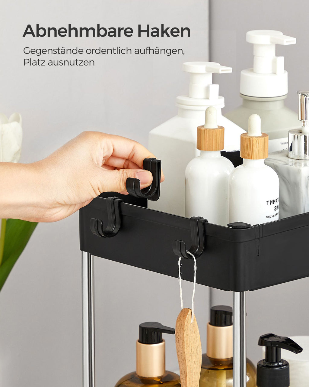 Spülschrank-Organizer 2 Ebenen schwarz