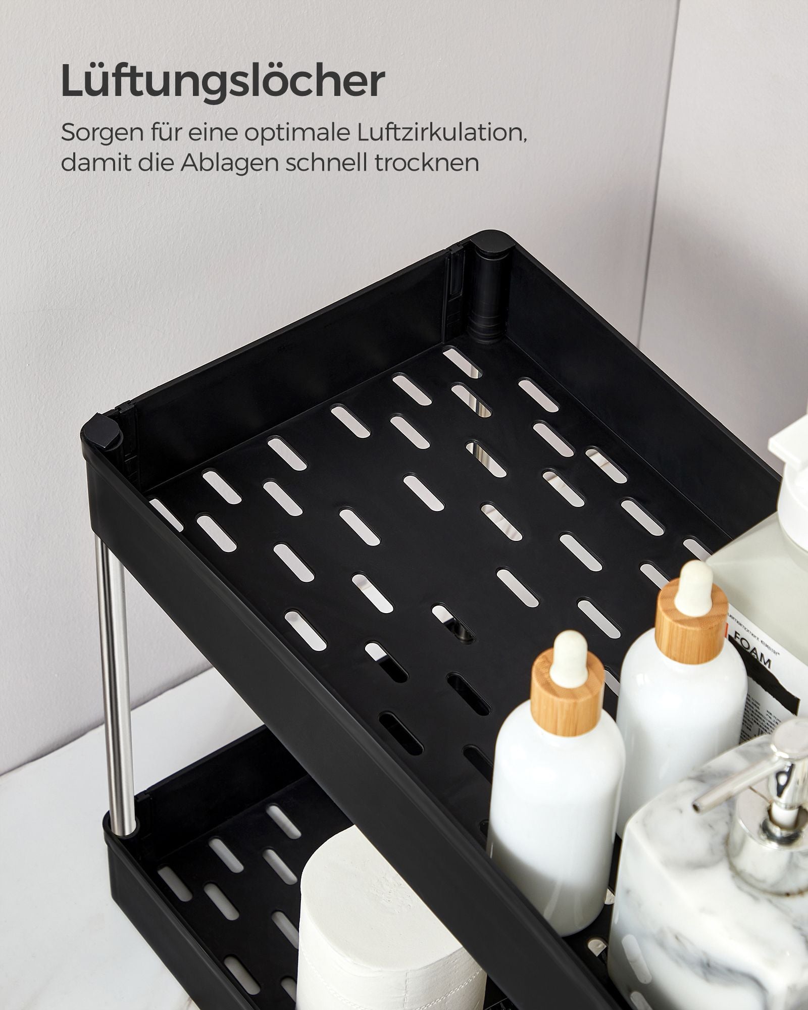 Spülschrank-Organizer 2 Ebenen schwarz