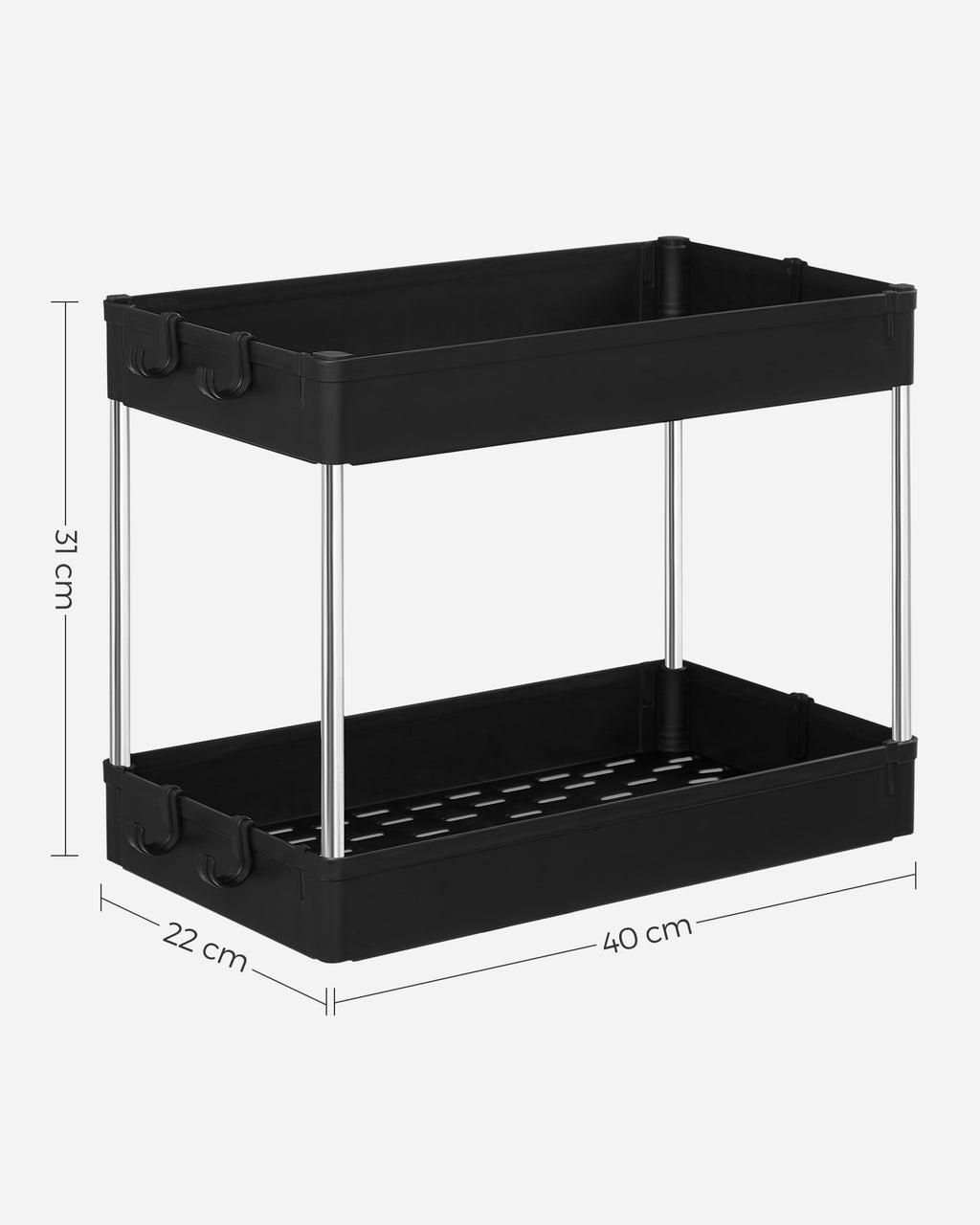 Spülschrank-Organizer 2 Ebenen schwarz