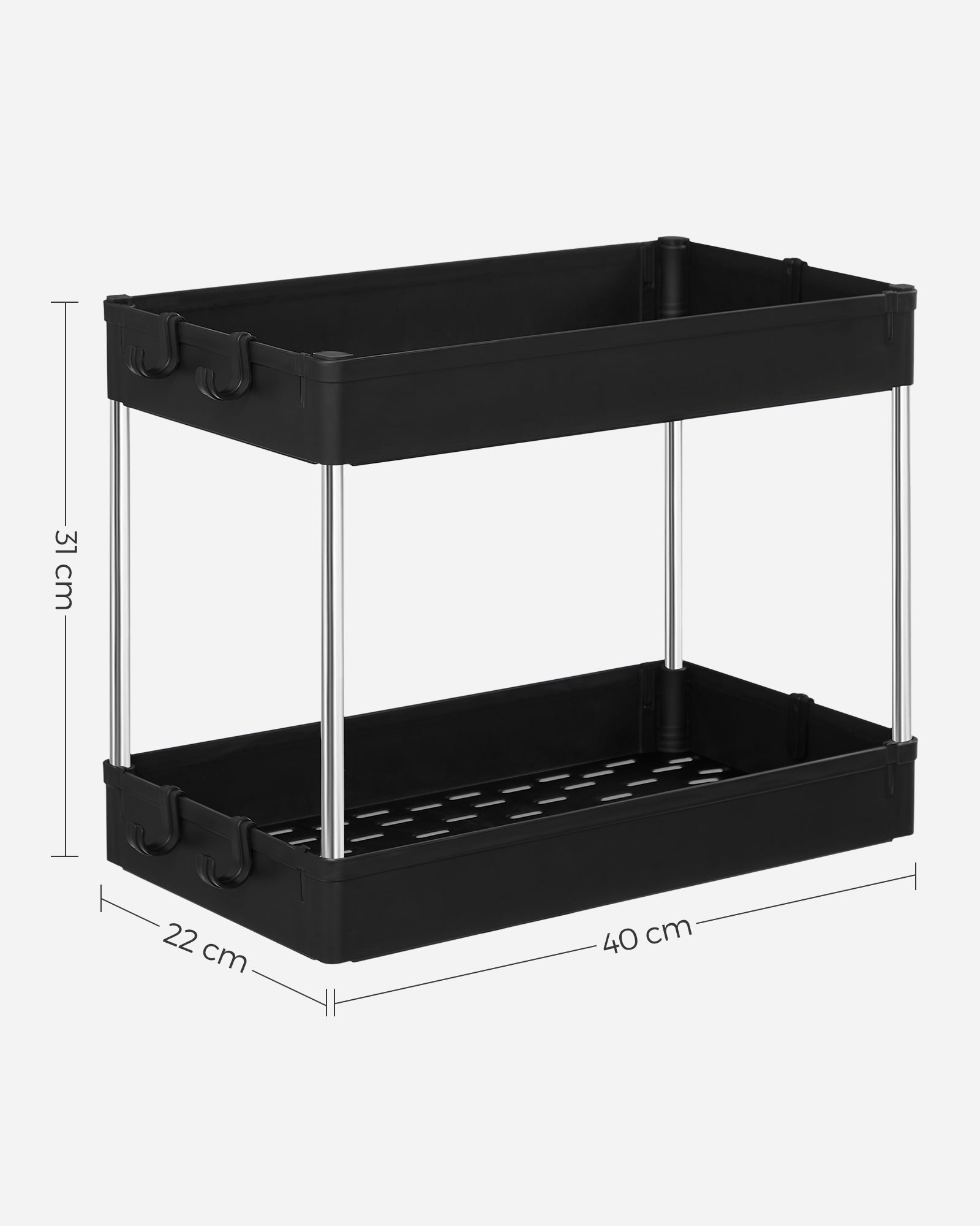 Spülschrank-Organizer 2 Ebenen schwarz