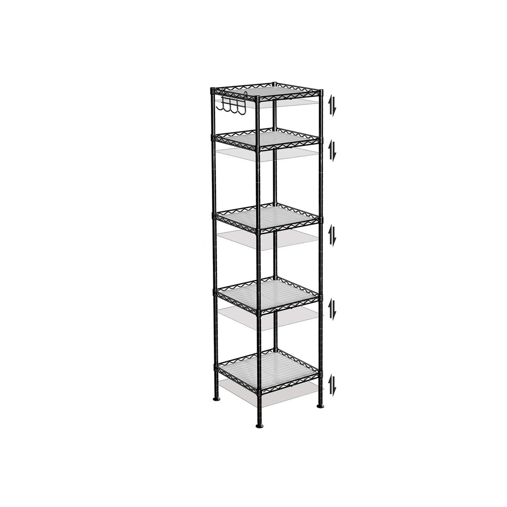 Standregal aus Metall Schwarz