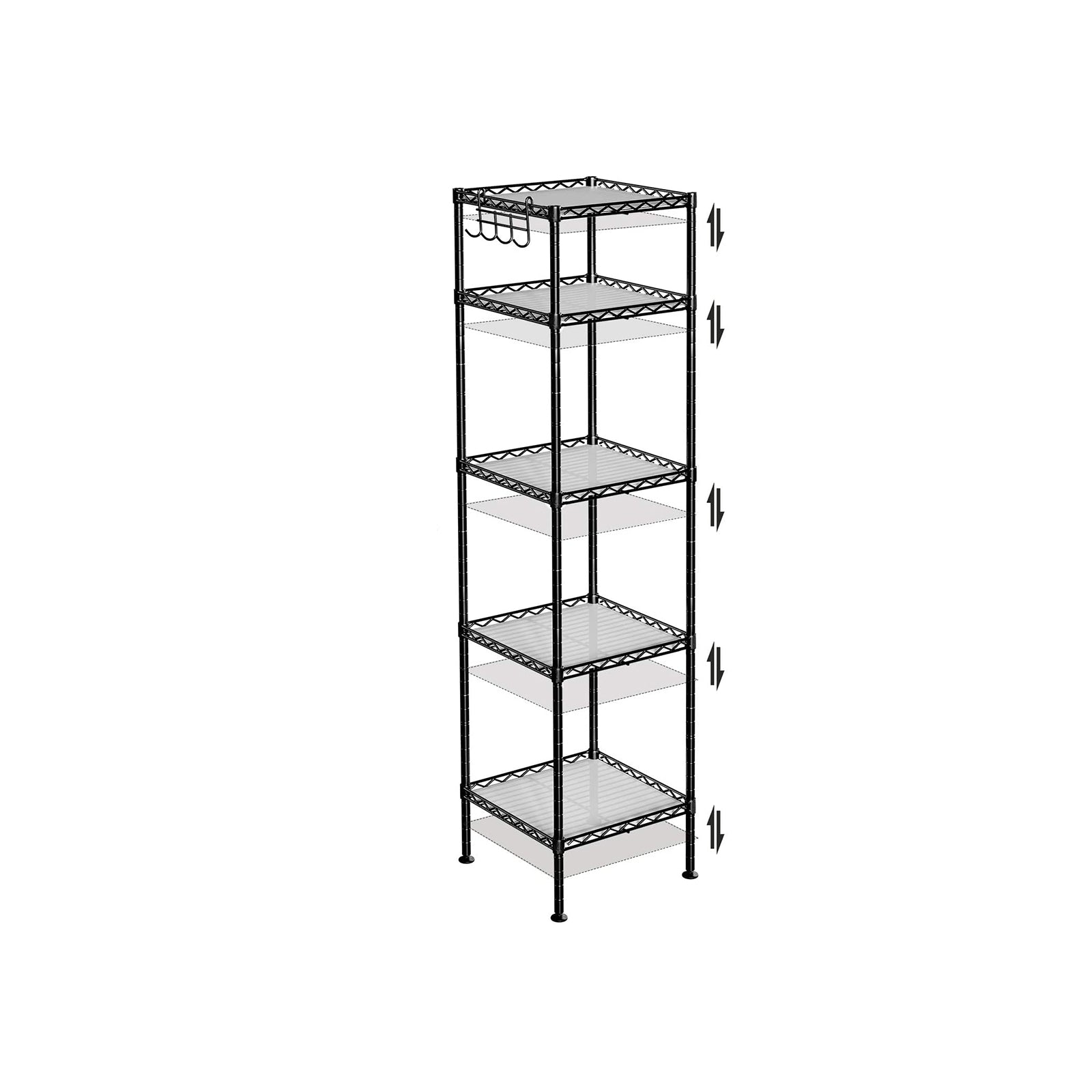Standregal aus Metall Schwarz