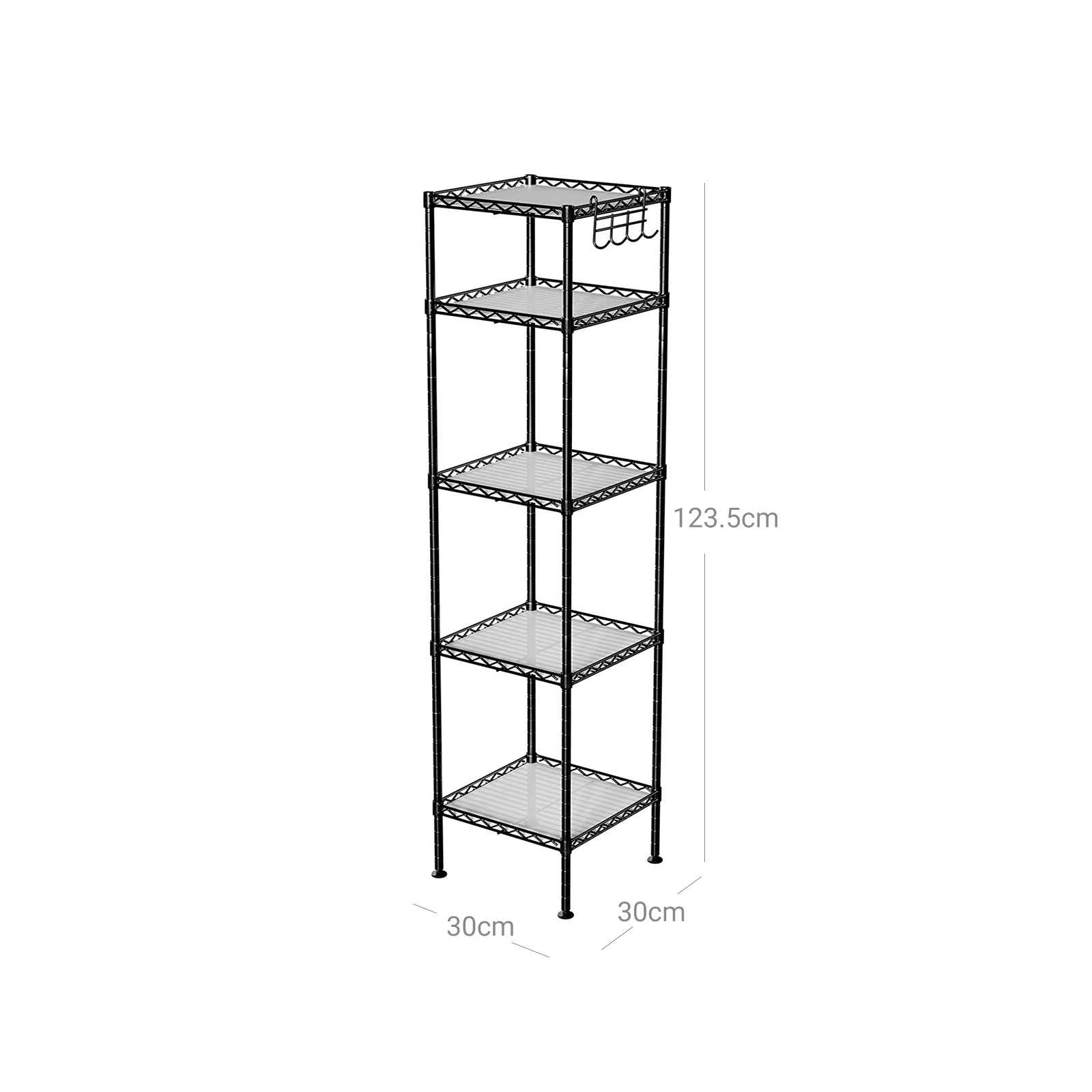 Standregal aus Metall Schwarz