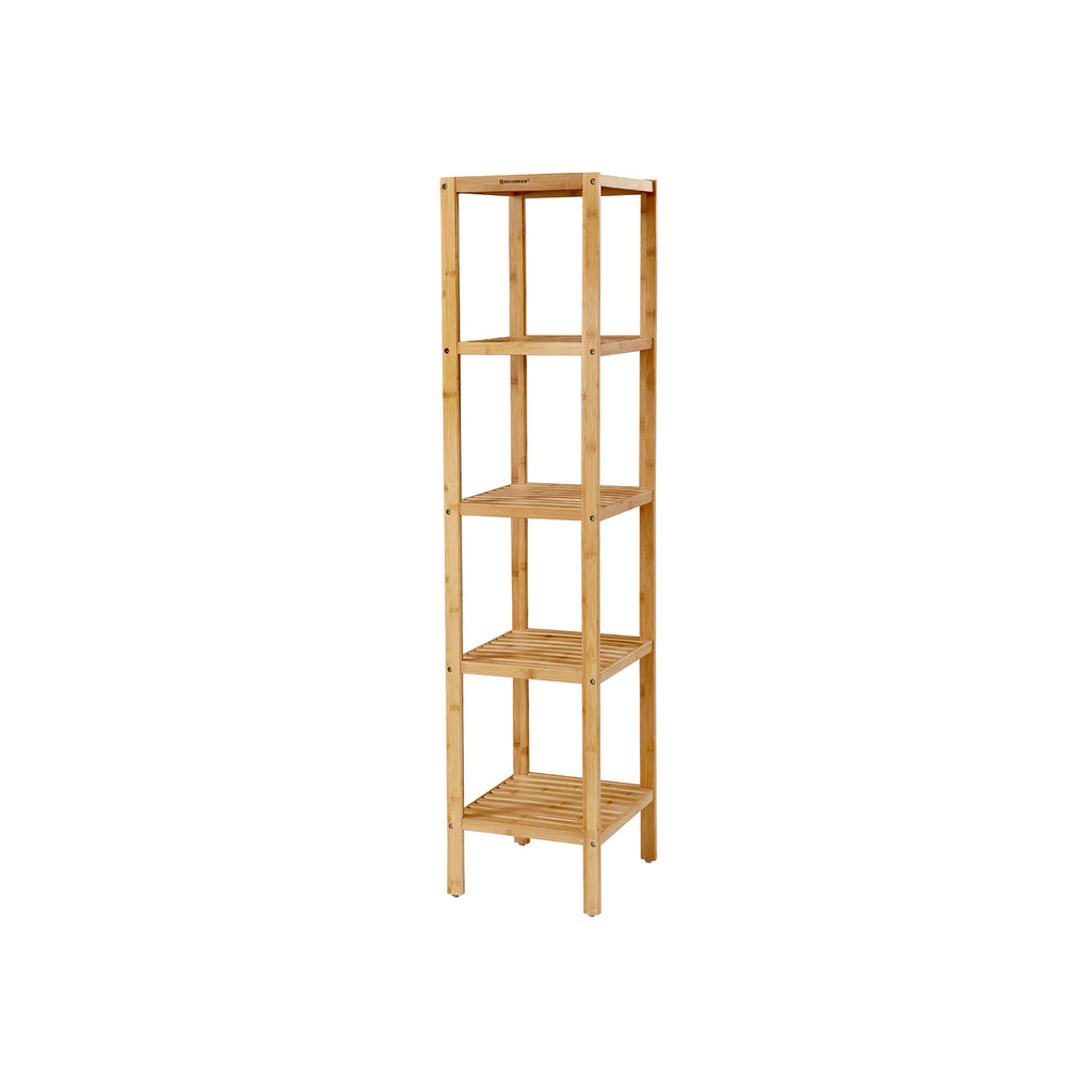 Bambus 5 Ablagen 33 x 33 x 146 cm schmal
