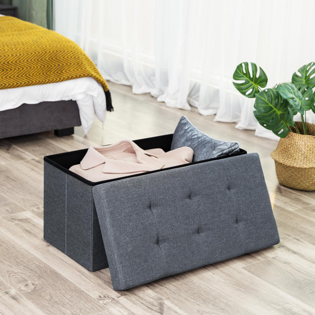 Bank mit Stauraum 76 cm Dunkelgrau