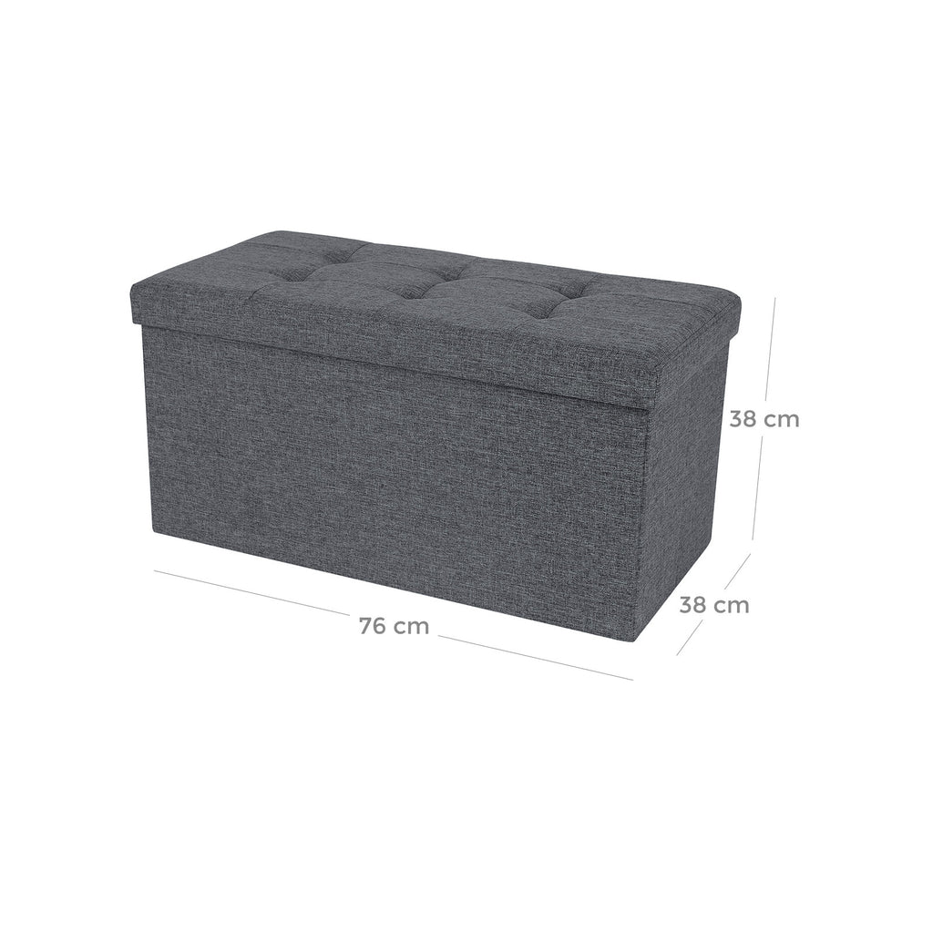 Bank mit Stauraum 76 cm Dunkelgrau