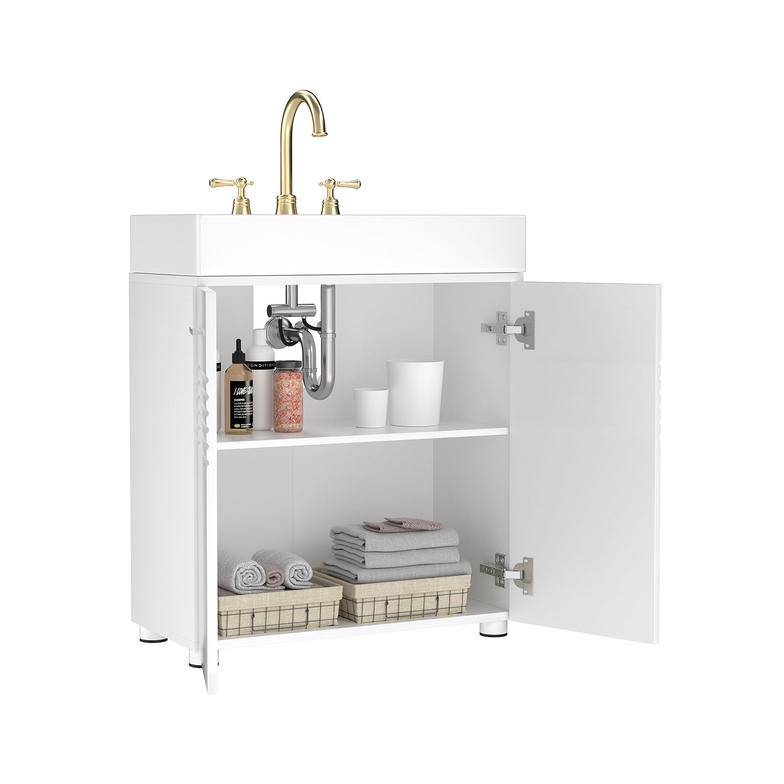 Waschbeckenunterschrank „Moderne Kerben“