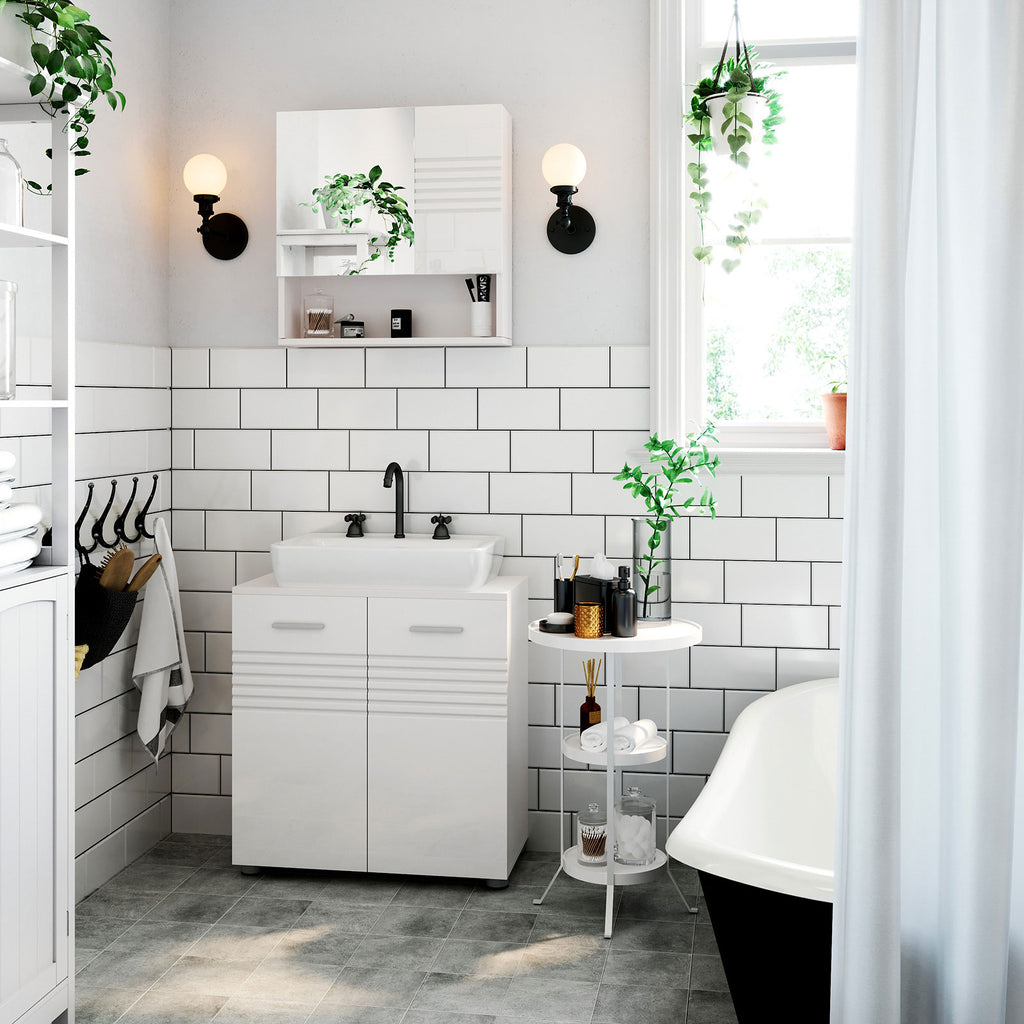 Waschbeckenunterschrank „Moderne Kerben“