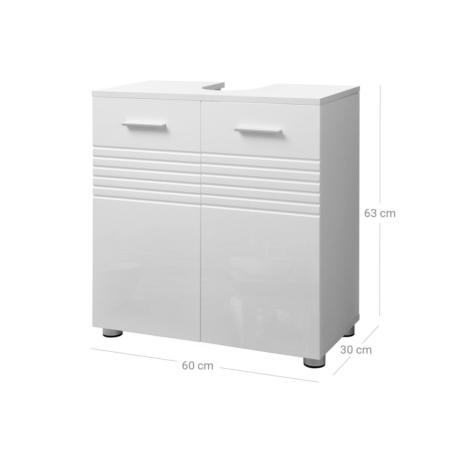 Waschbeckenunterschrank „Moderne Kerben“