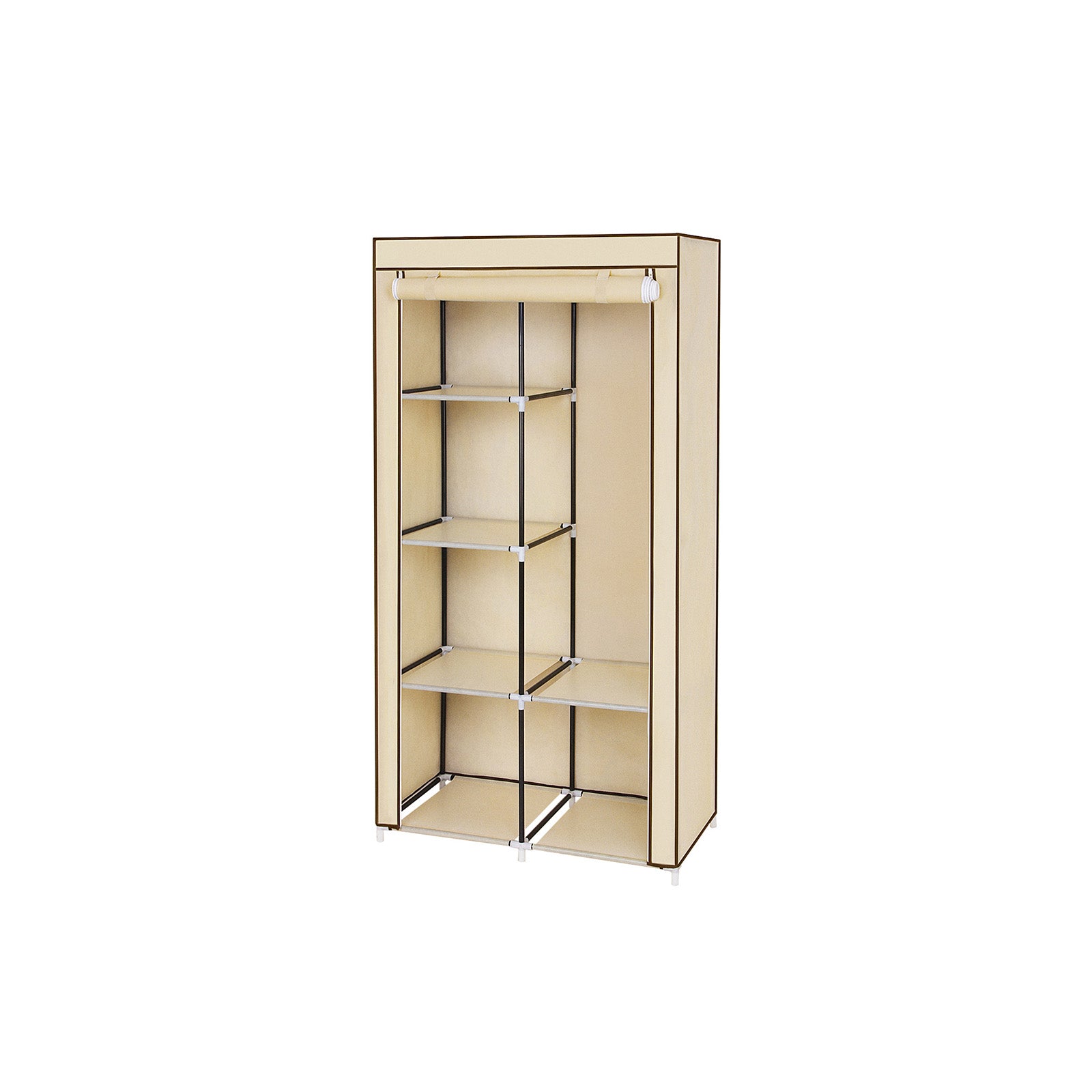 Stoffschrank mit Rolltür Beige