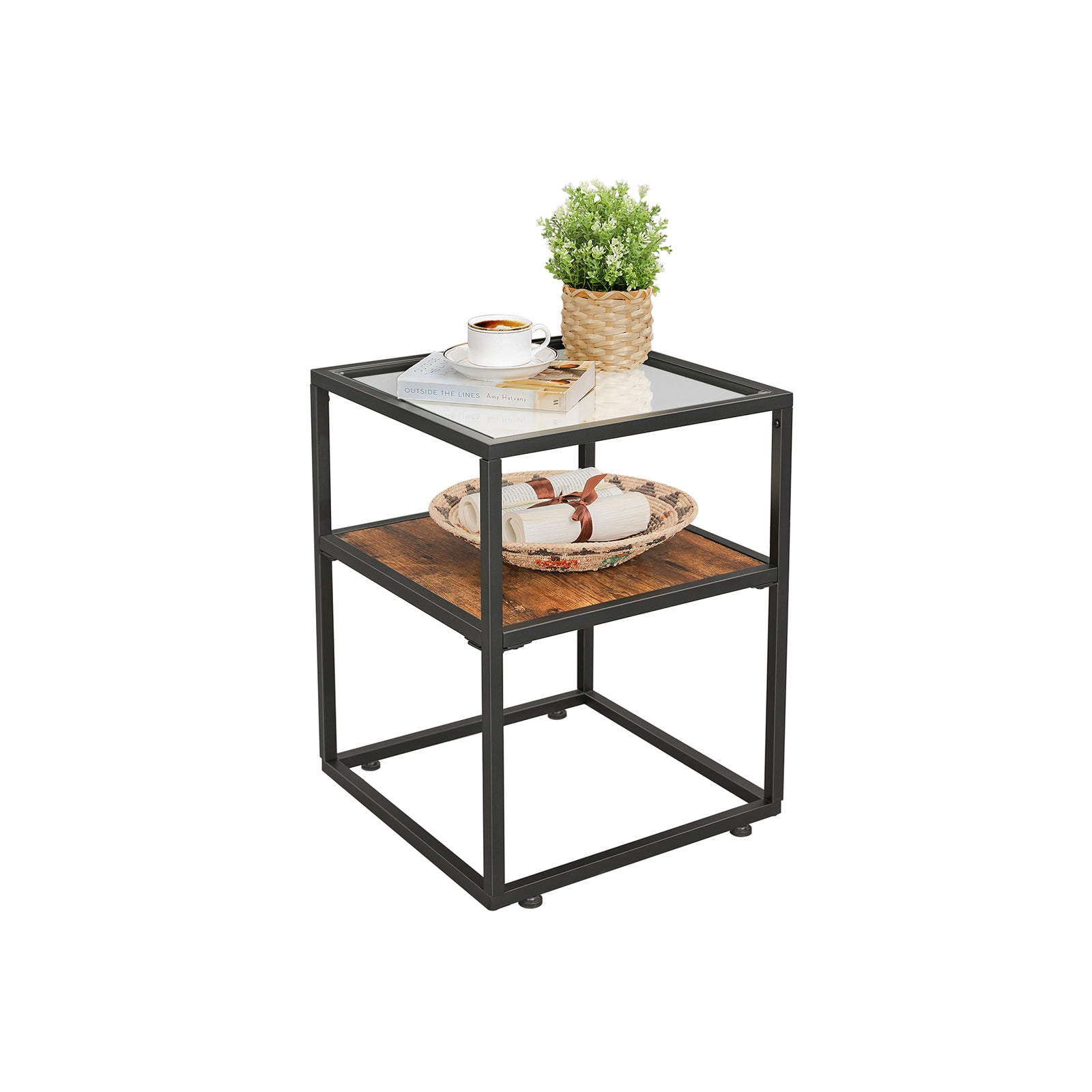 Beistellschrank mit Glasoberfläche
