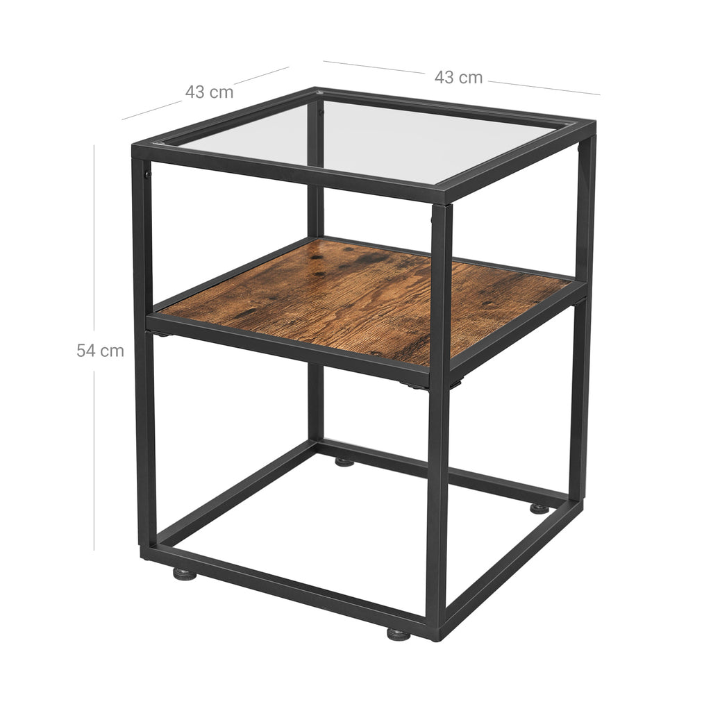 Beistellschrank mit Glasoberfläche