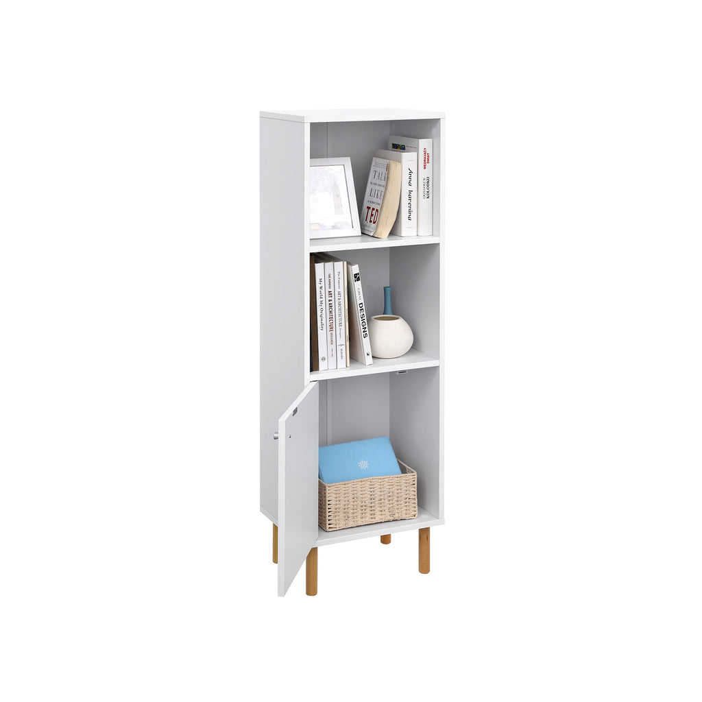 Schmaler Bücherschrank Weiß