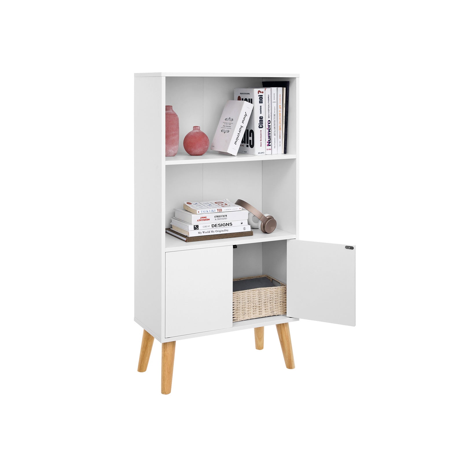 Bücherschrank skandinavisch weiß