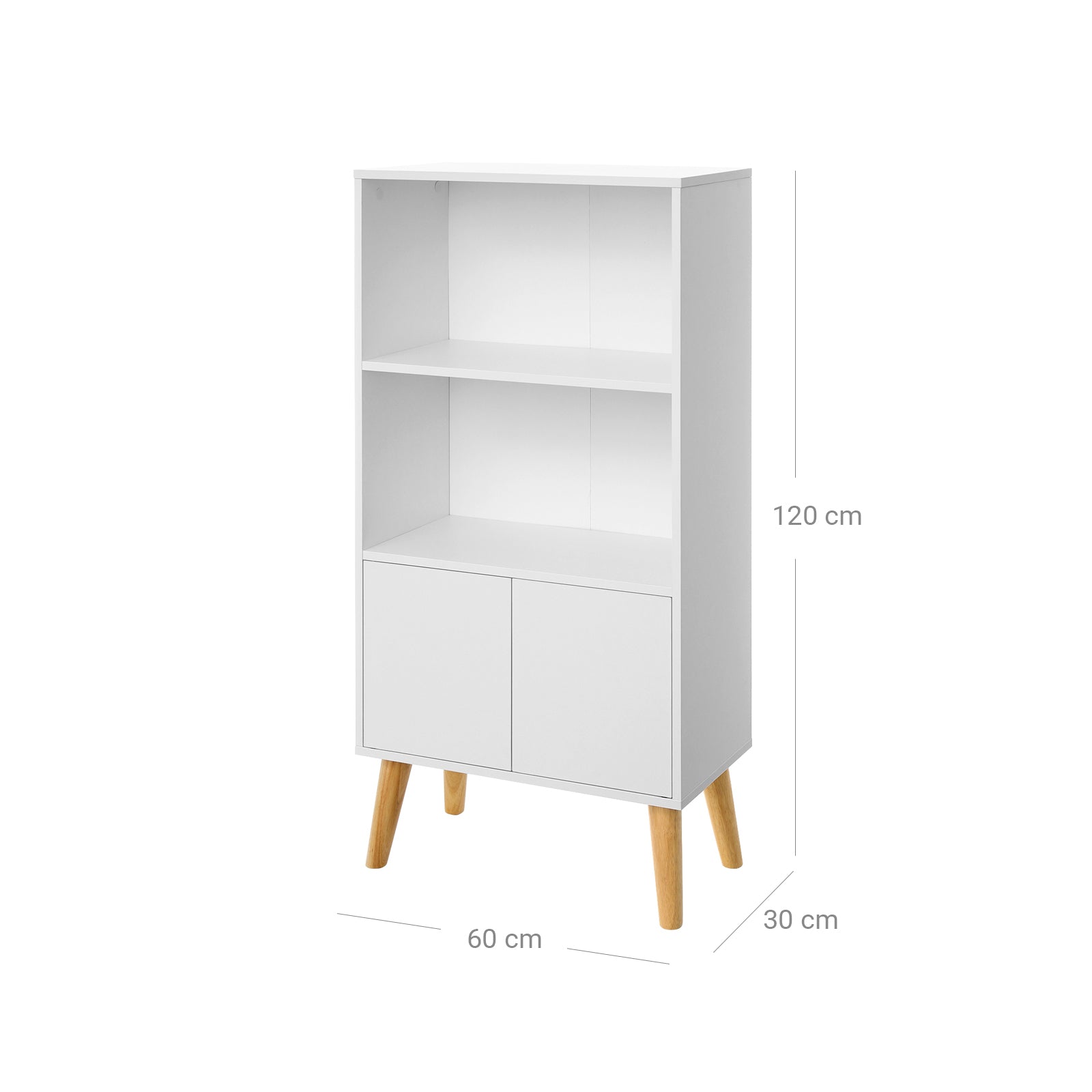 Bücherschrank skandinavisch weiß